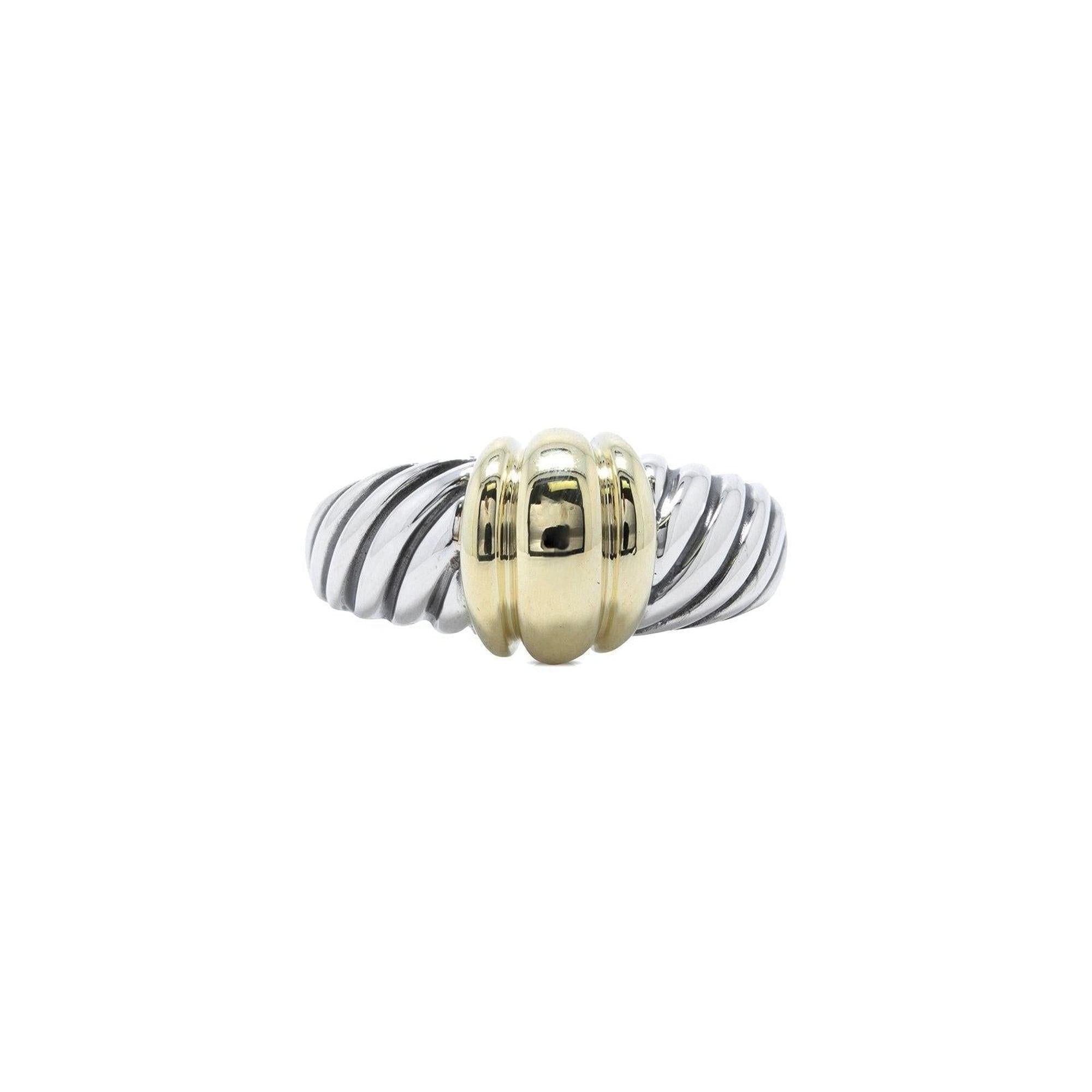 David Yurman Two-Tone Dome Cable Ring