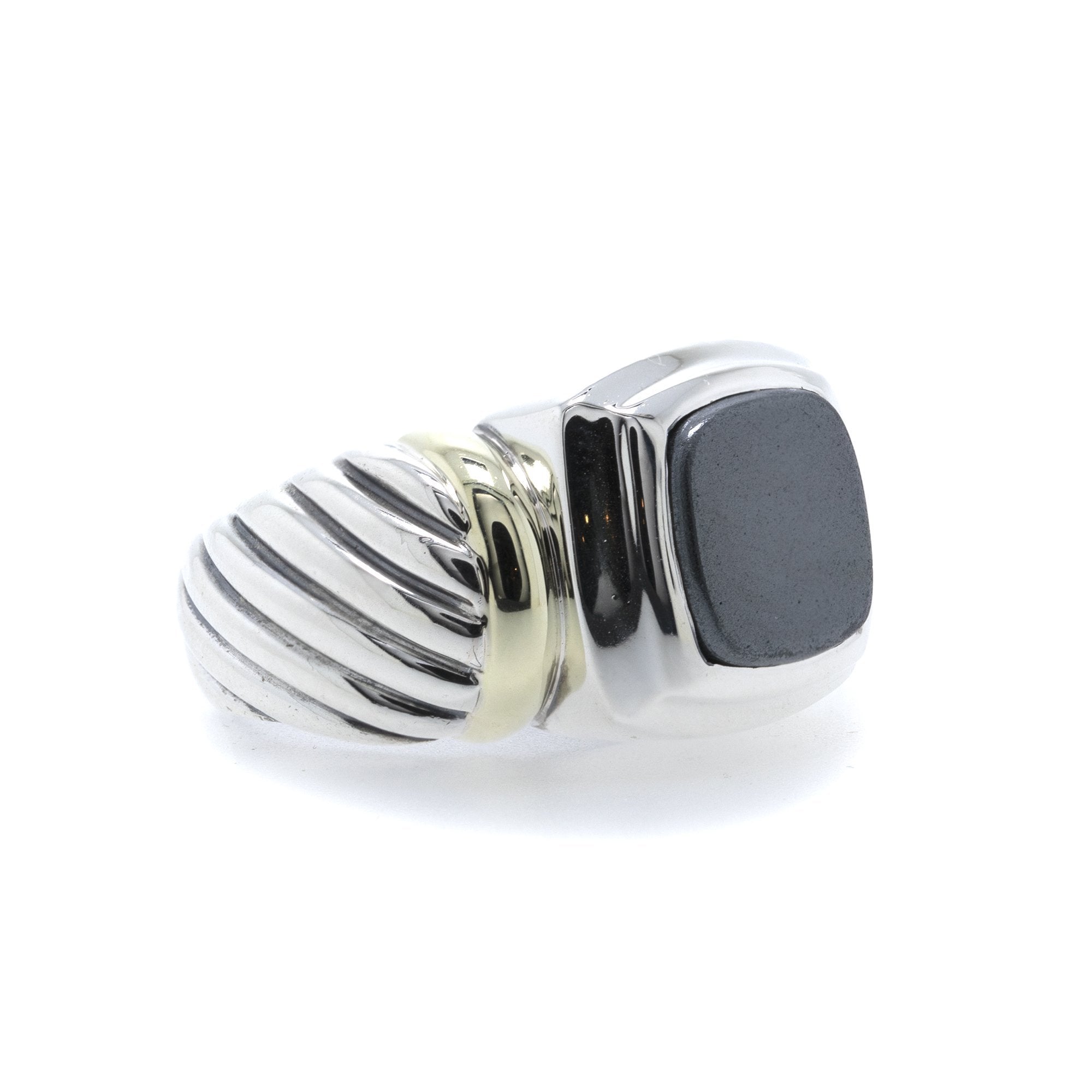 David Yurman Two-Tone Hematite Cable Cocktail Ring