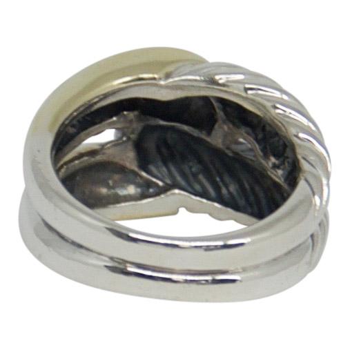 David Yurman Two-Tone Labyrinth Single Loop Ring