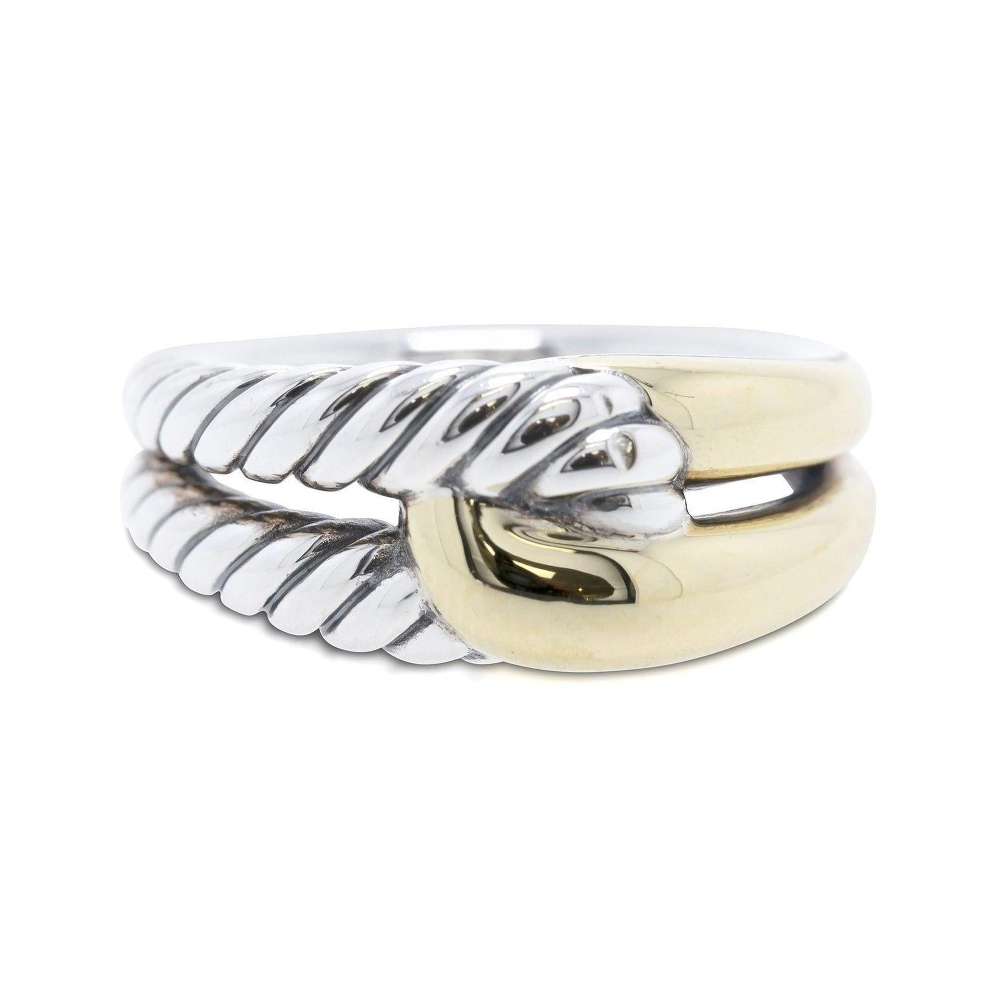 David Yurman Two-Tone Labyrinth Single-Loop Ring