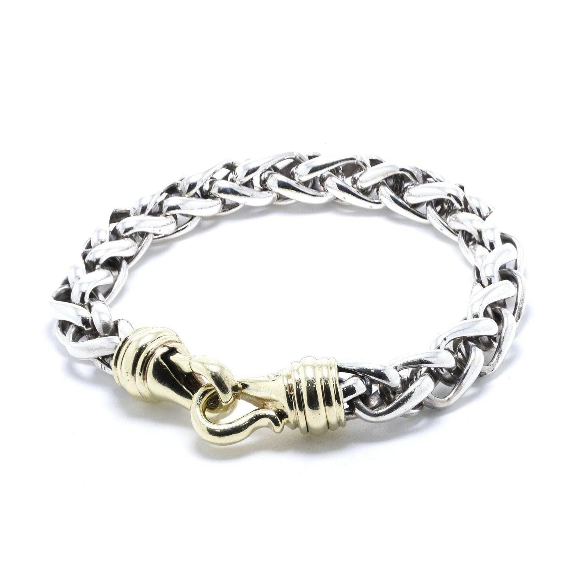 David Yurman Two-Tone Large Wheat Chain Bracelet