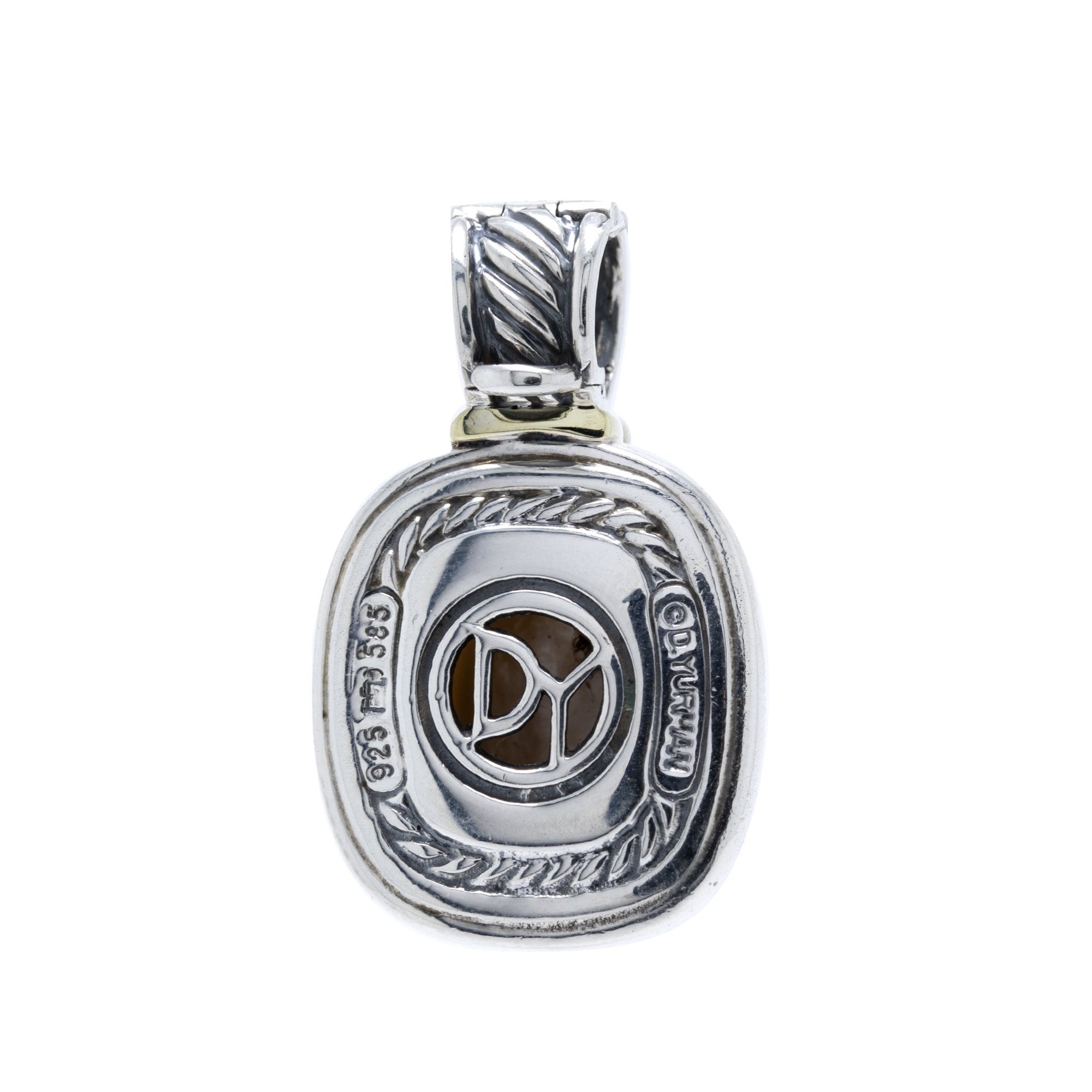 David Yurman Two-Tone Mabe Pearl Albion Enhancer Pendant