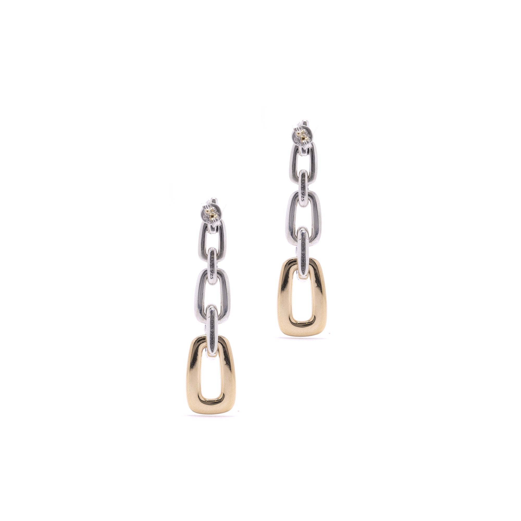 David Yurman Two-Tone Madison Chain Drop Earrings