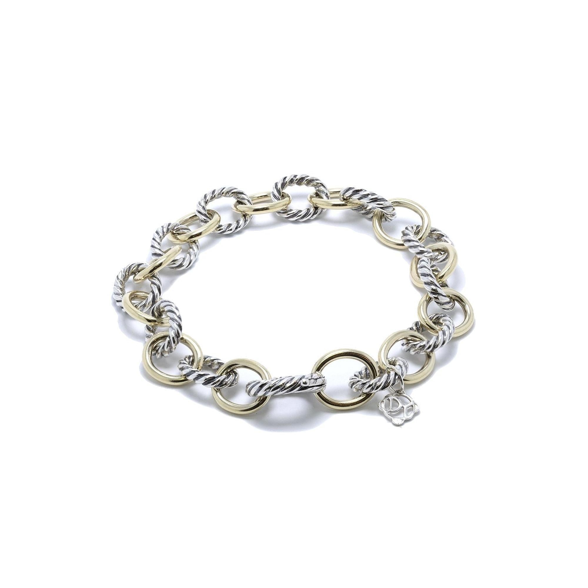 David Yurman Two-Tone Medium Oval Link Bracelet