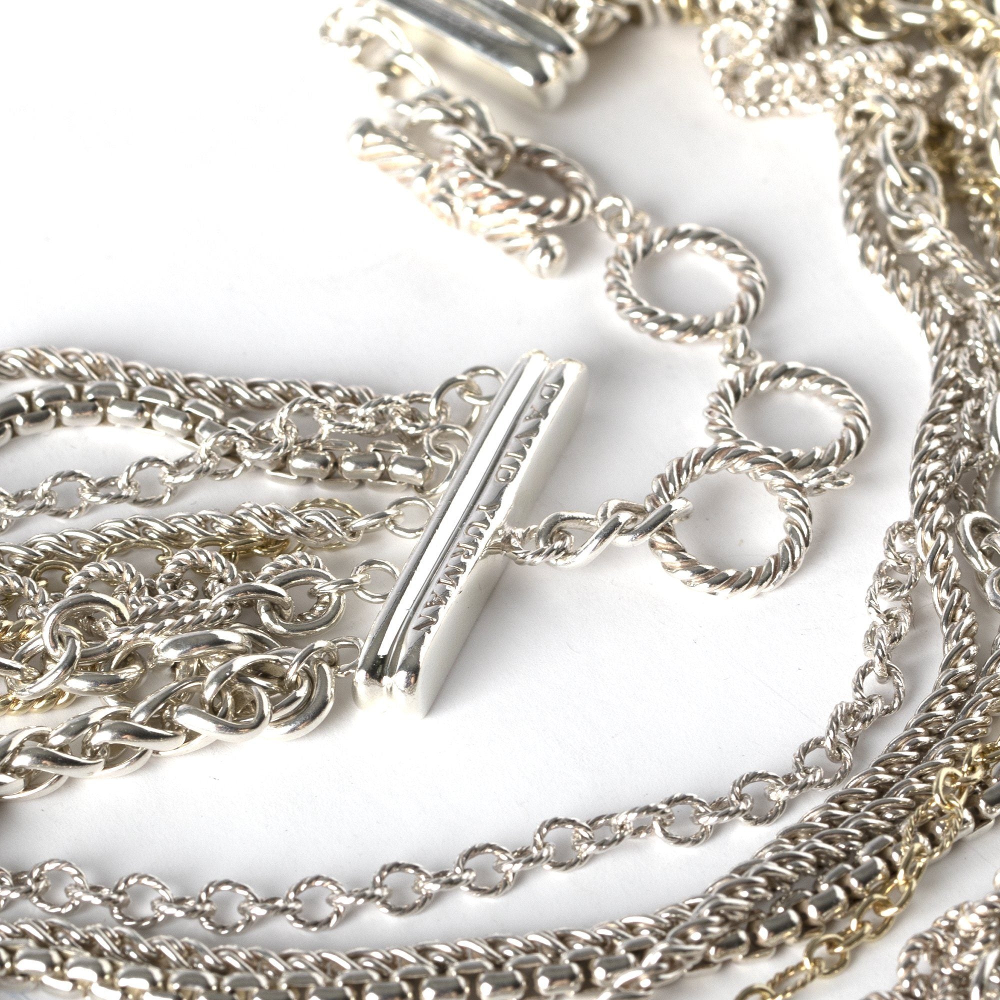 David Yurman Two-Tone Multi-Strand Chain Necklace