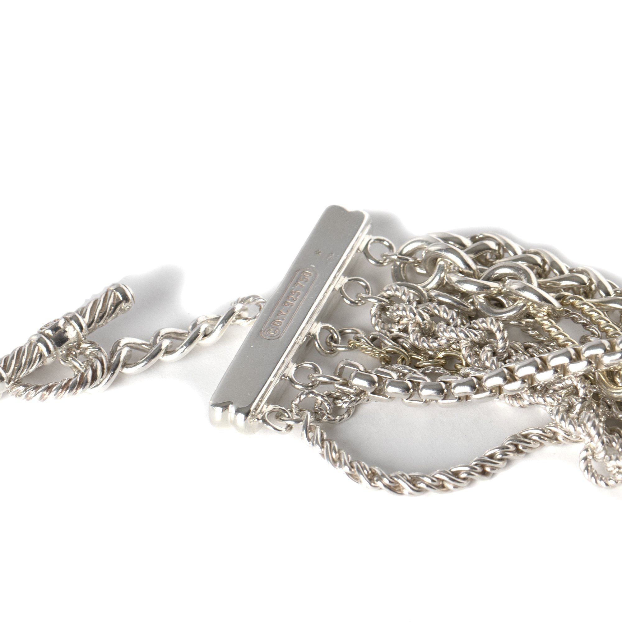 David Yurman Two-Tone Multi-Strand Chain Necklace
