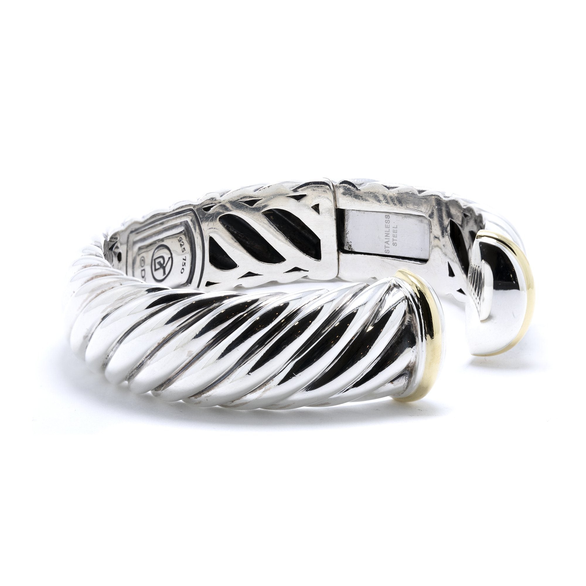 David Yurman Two-Tone Sculpted Cable Cuff Bracelet