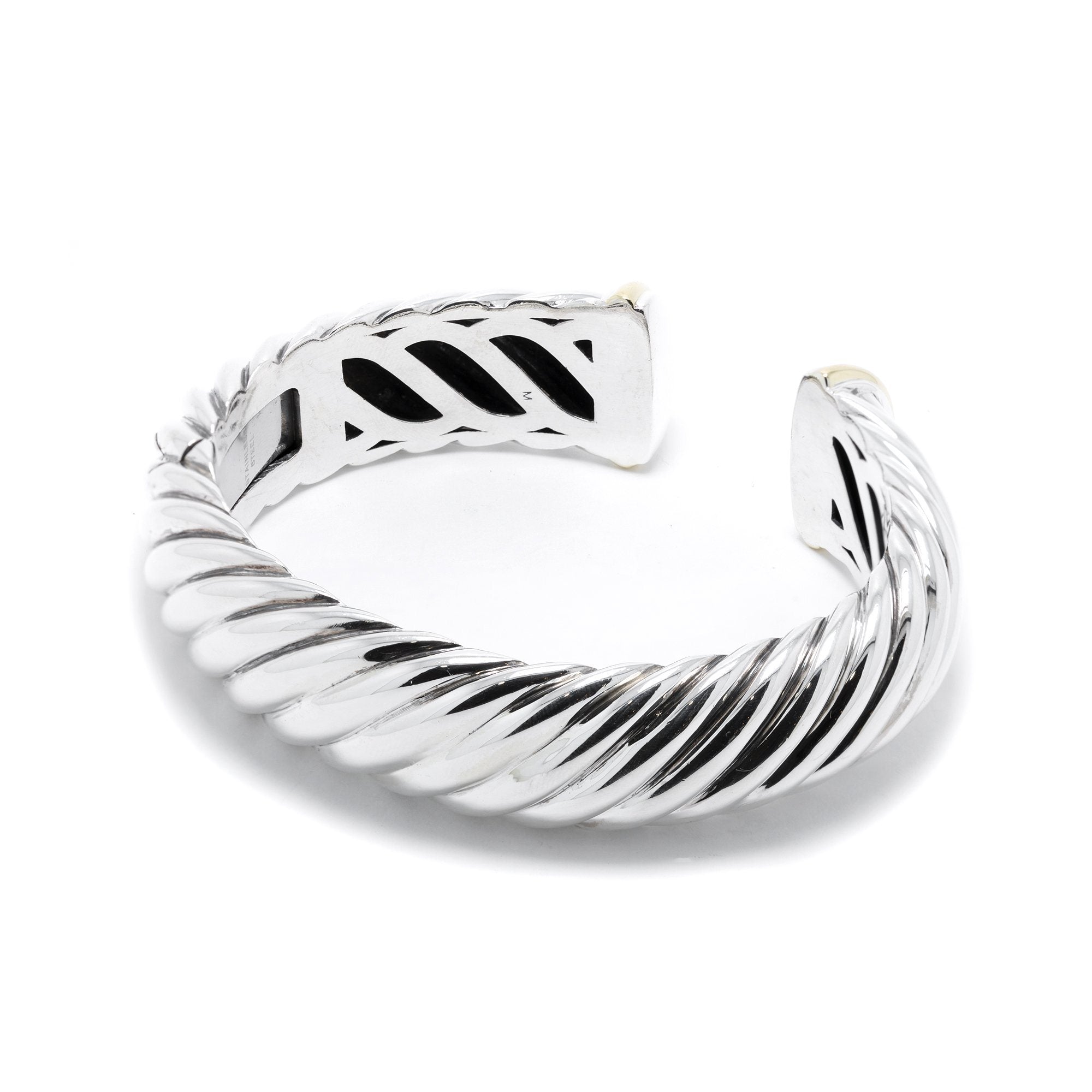David Yurman Two-Tone Sculpted Cable Cuff Bracelet