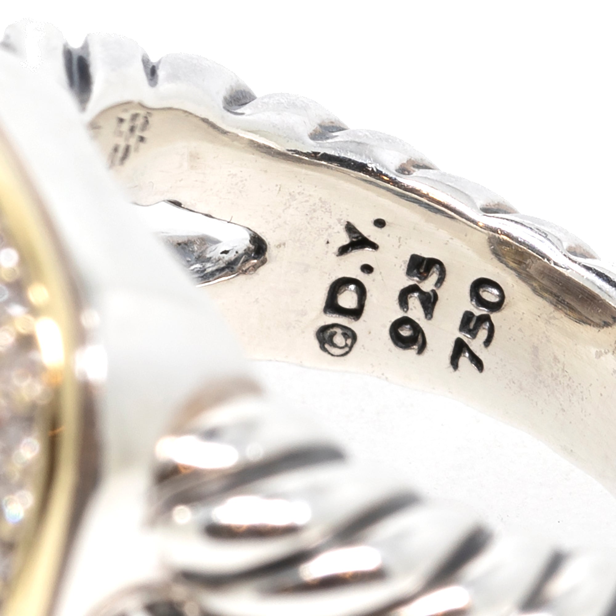 David Yurman Two-Tone Smoky Quartz & Diamond Albion Ring