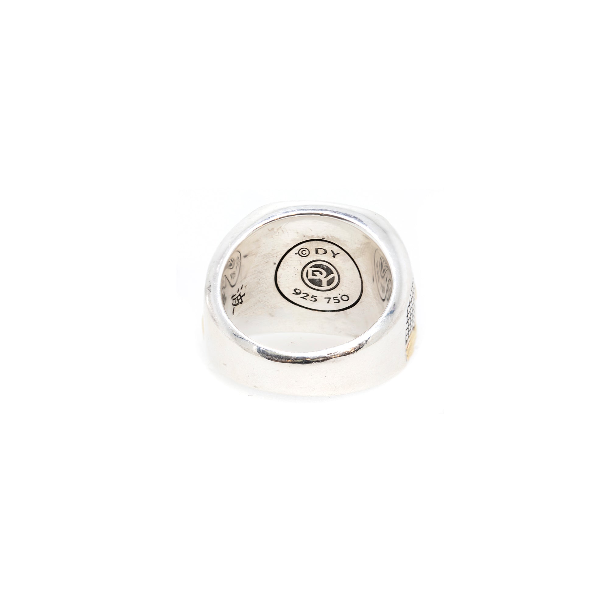 David Yurman Two-Tone Waves Signet Ring