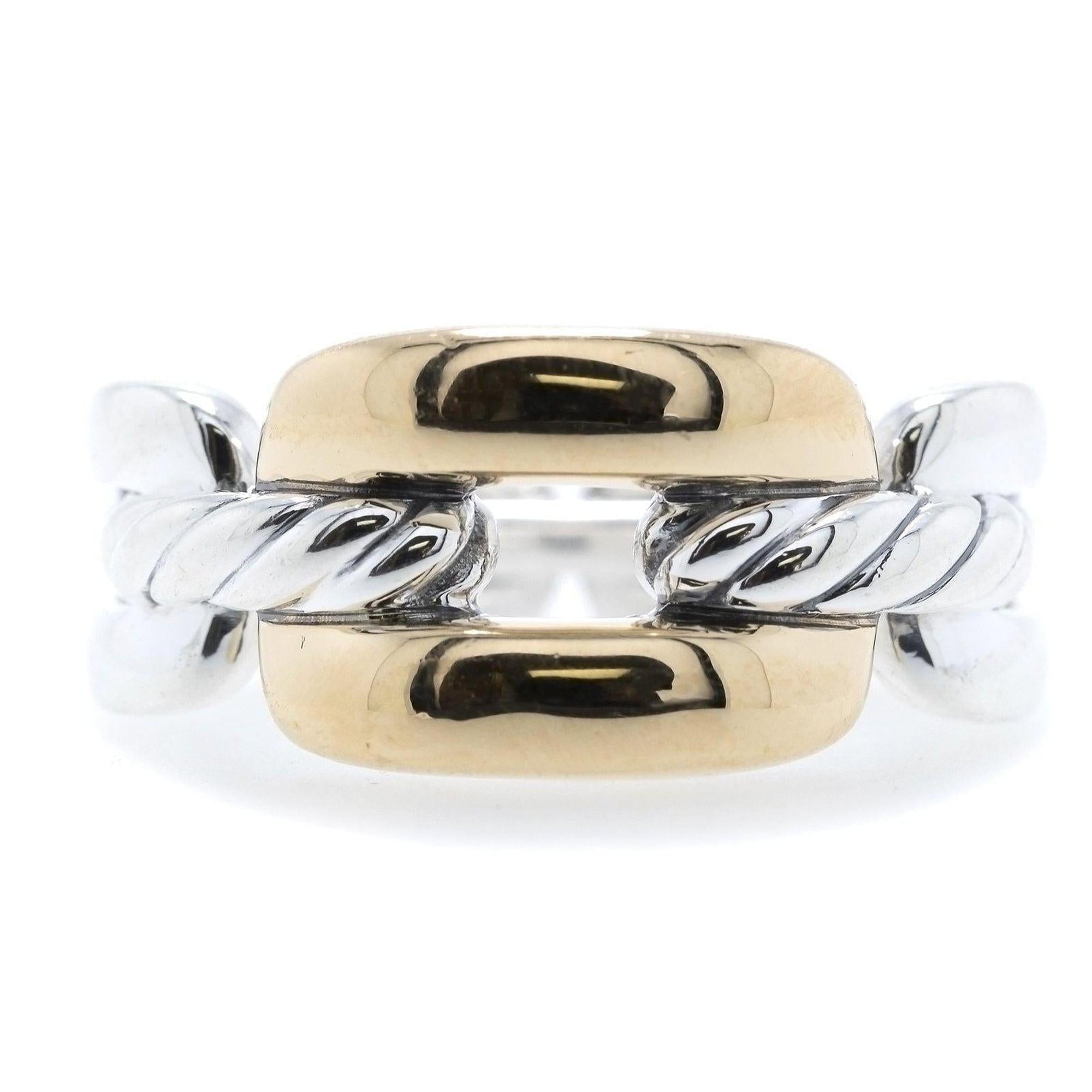 David Yurman Two-Tone Wellesley Chain Link Ring