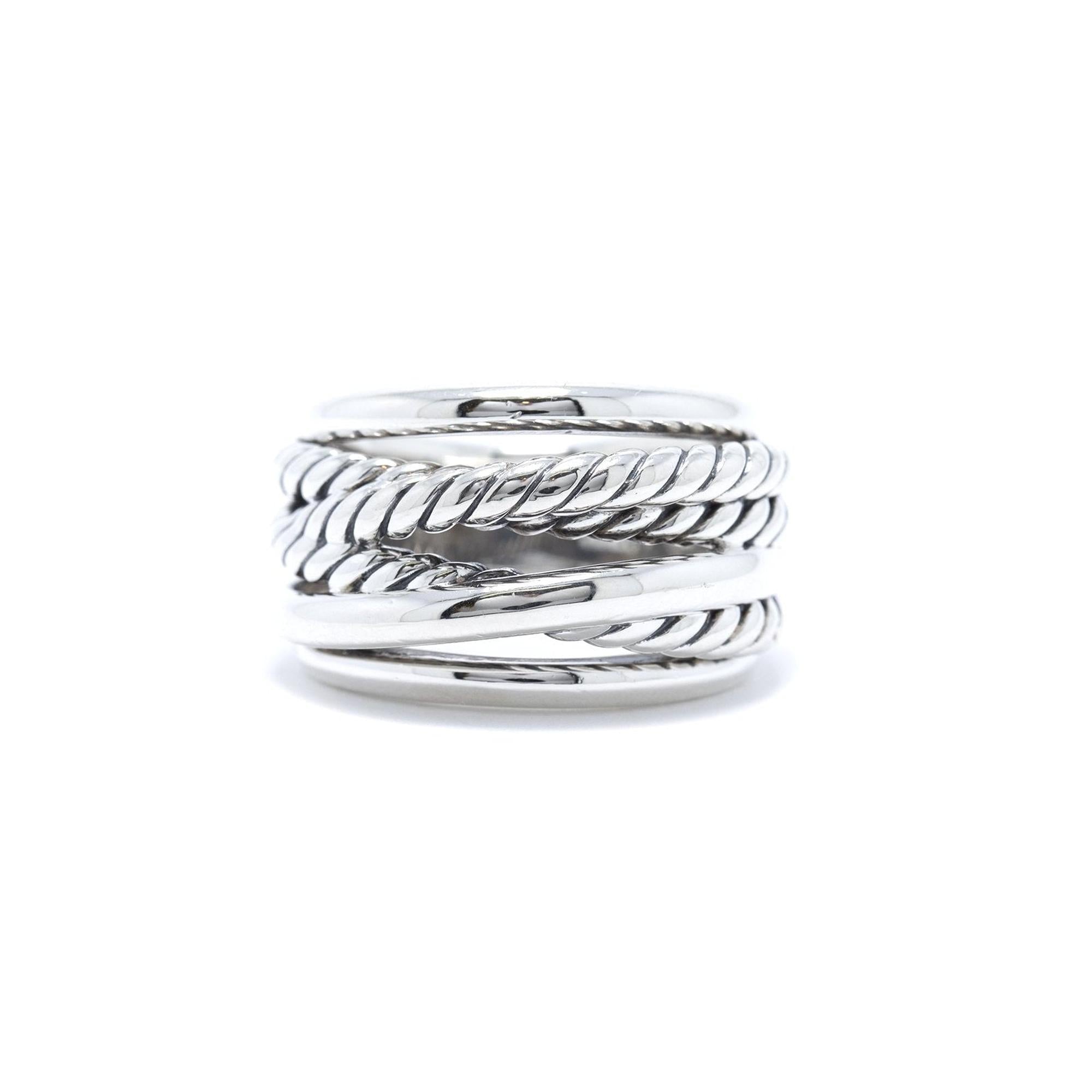 David Yurman Wide Crossover Ring