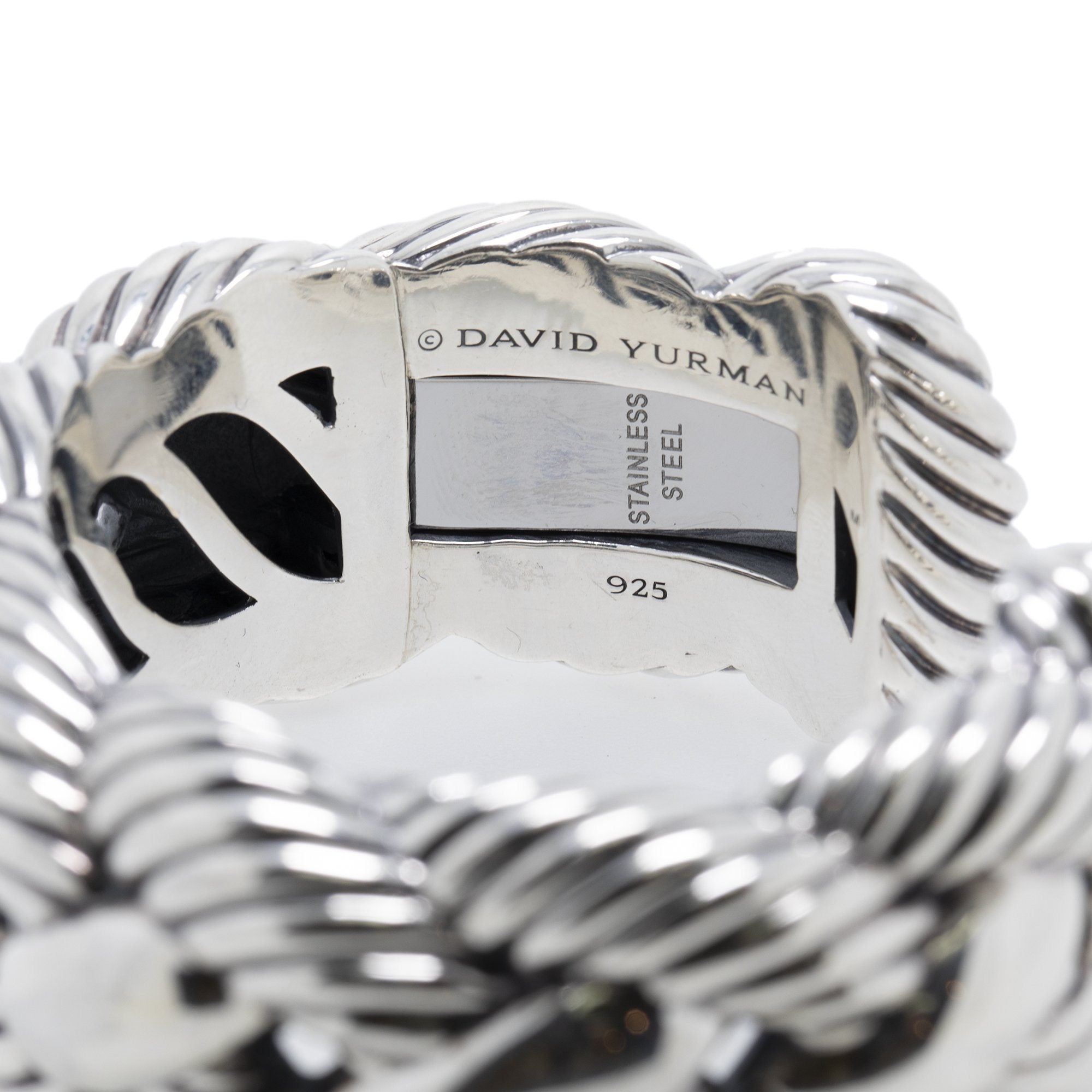 David Yurman Woven Cable Wide Cuff Bracelet
