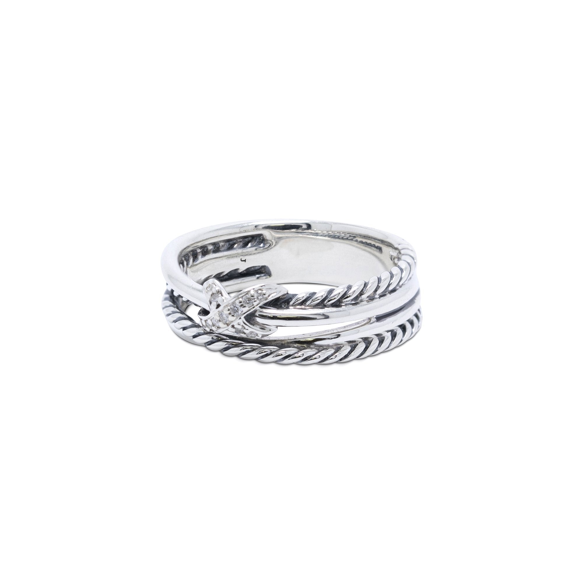 David Yurman X Collection Ring with Diamonds