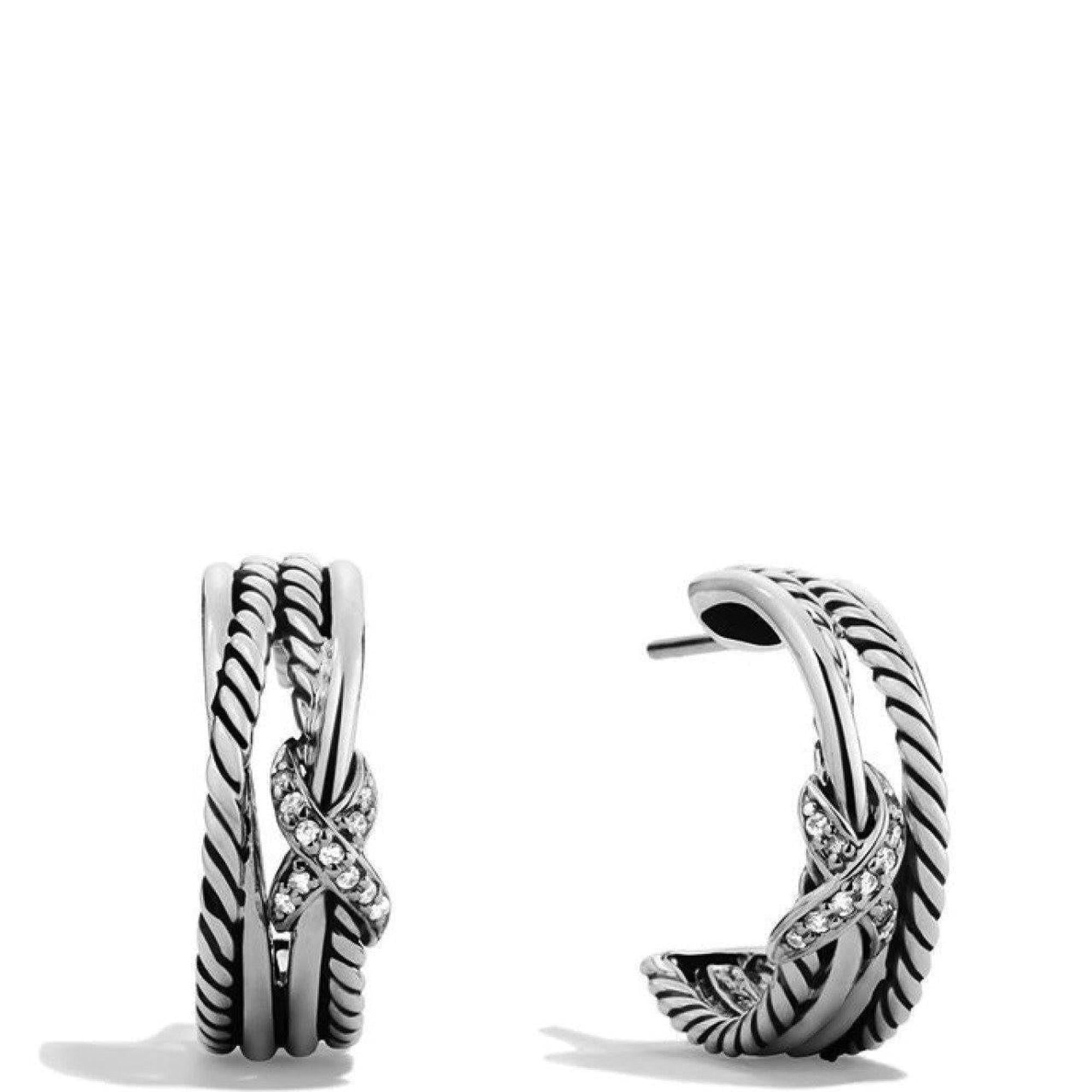 David Yurman X Crossover Hoop Earrings