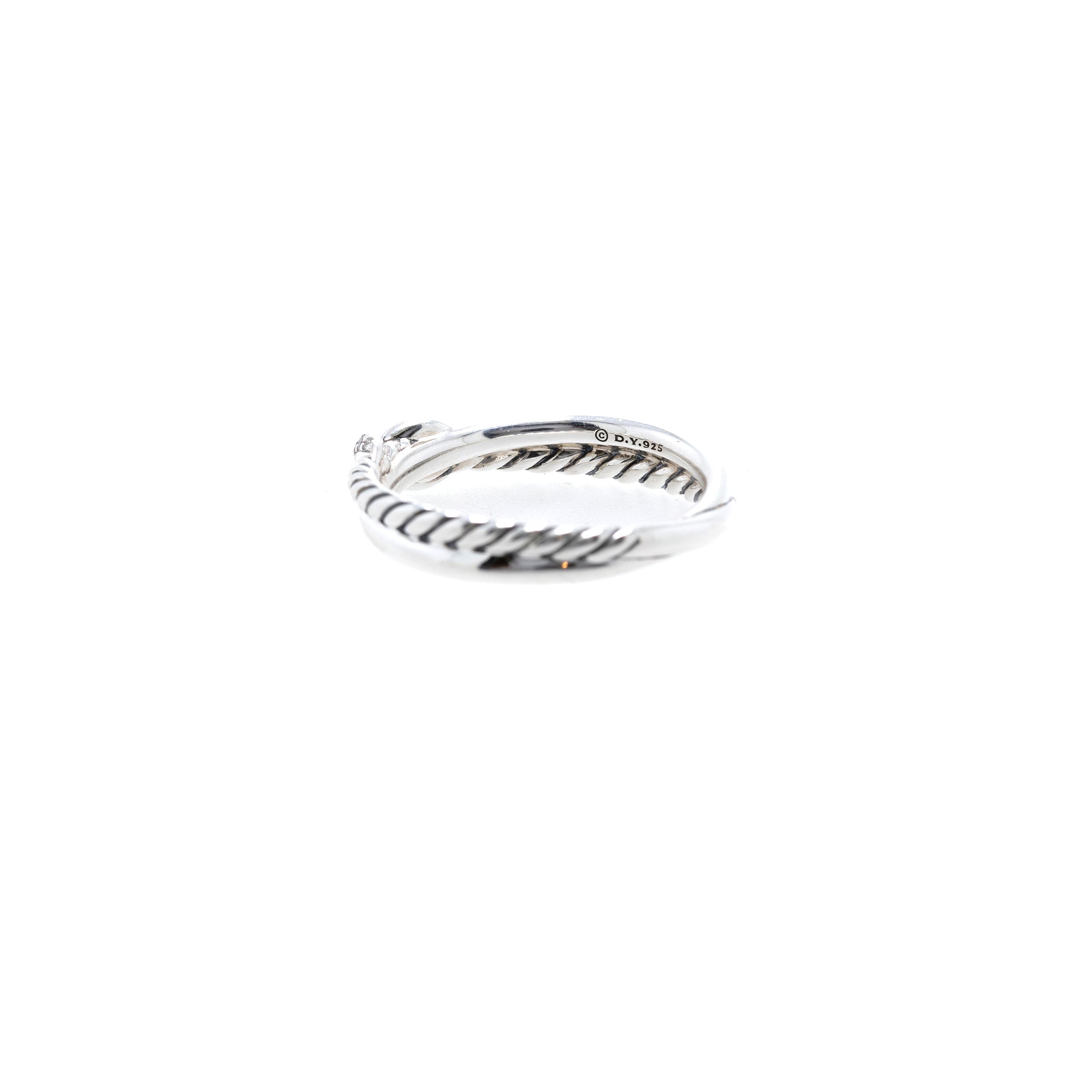 David Yurman X Ring with Diamonds