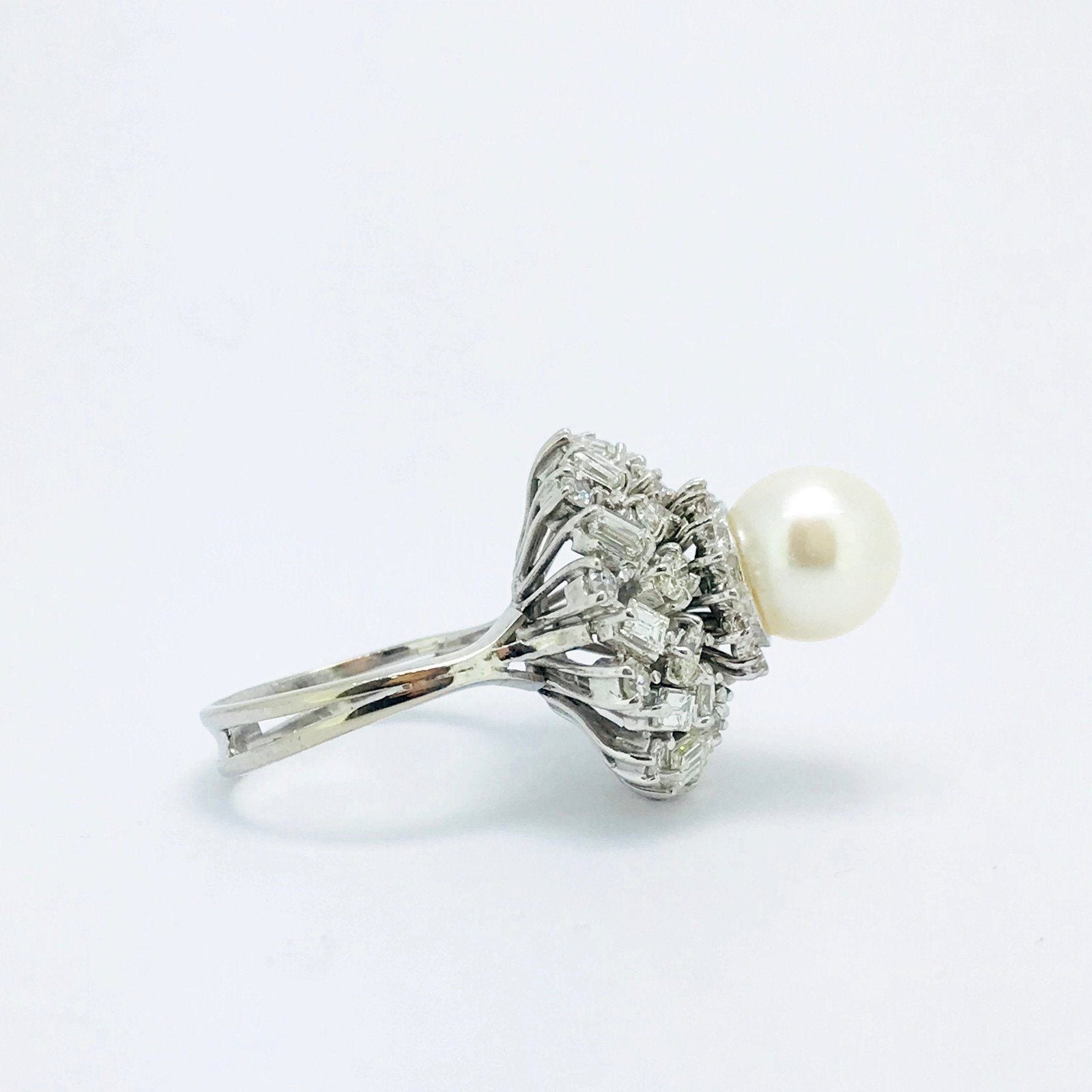 Diamond And Pearl Earrings