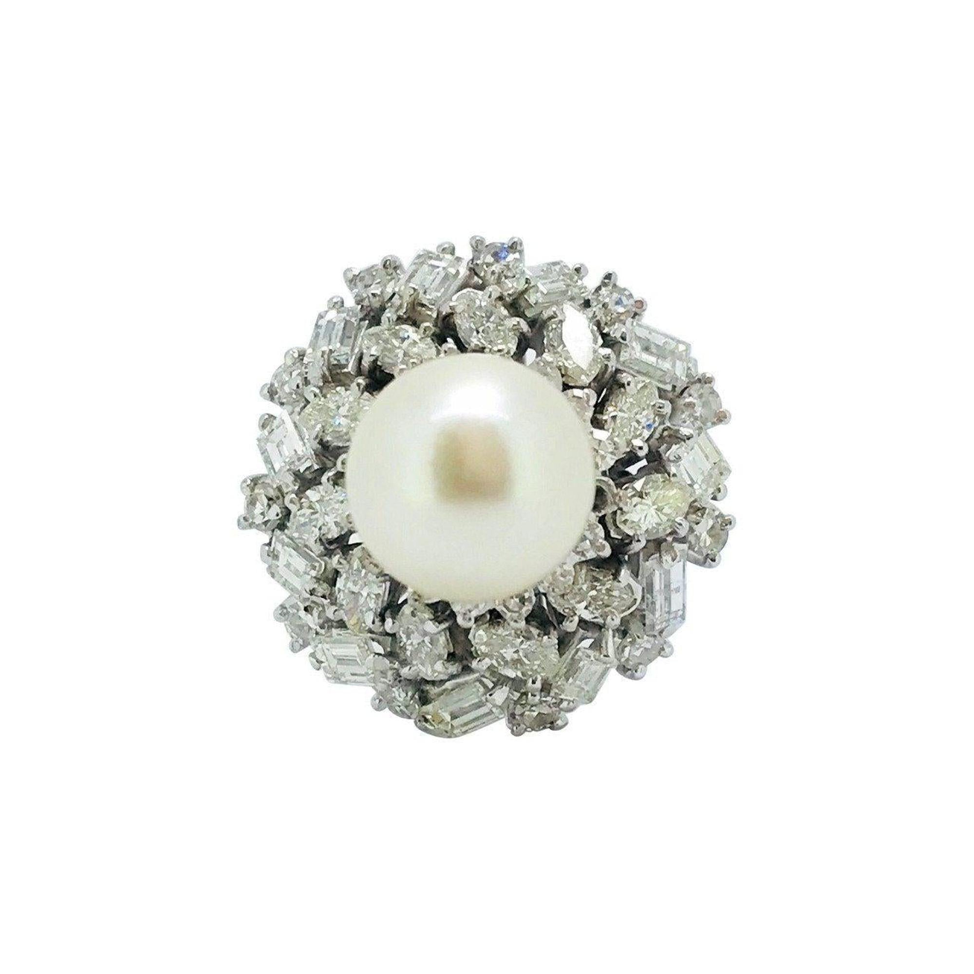 Diamond And Pearl Earrings