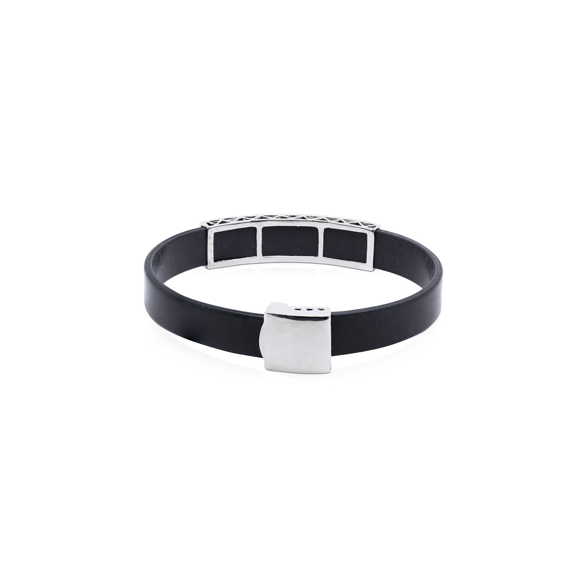 Diamond Black Rubber Bracelet
