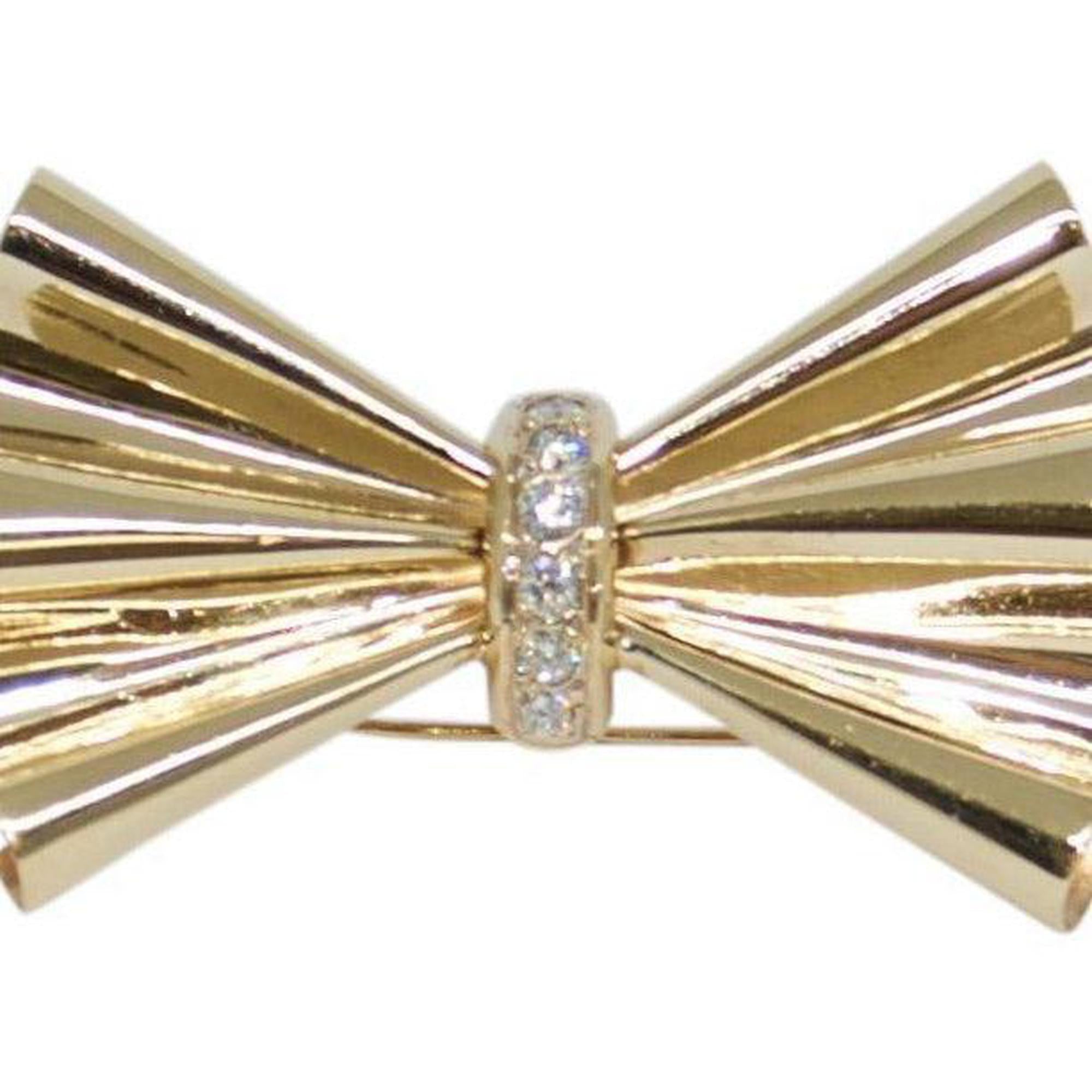 Diamond Bow Brooch