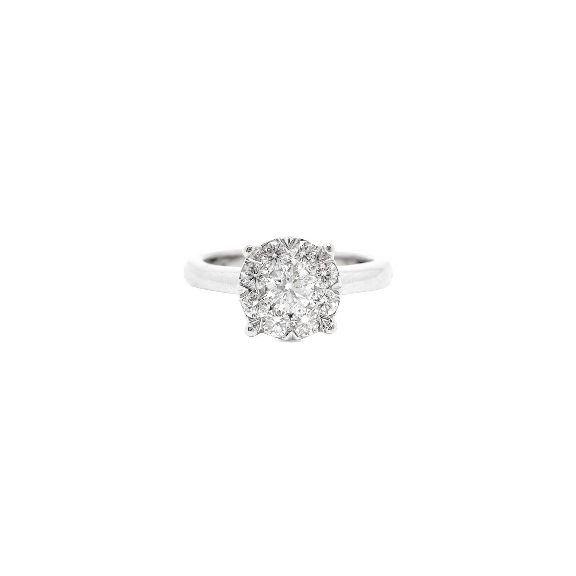 Diamond Cluster Engagement Ring