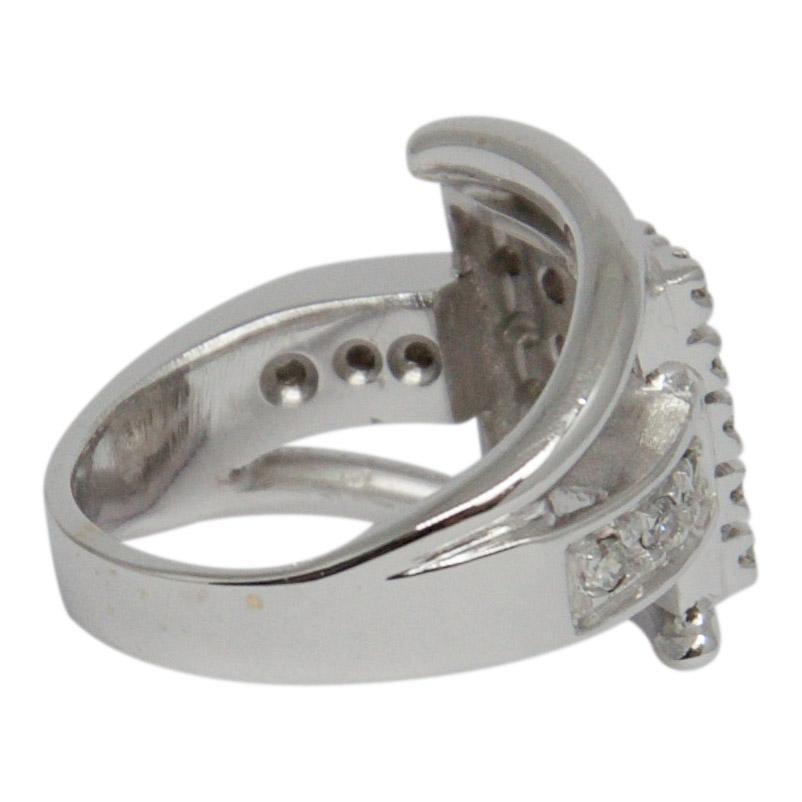 Diamond Cluster Square Top Ring