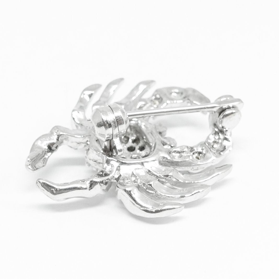 Diamond Crab Brooch
