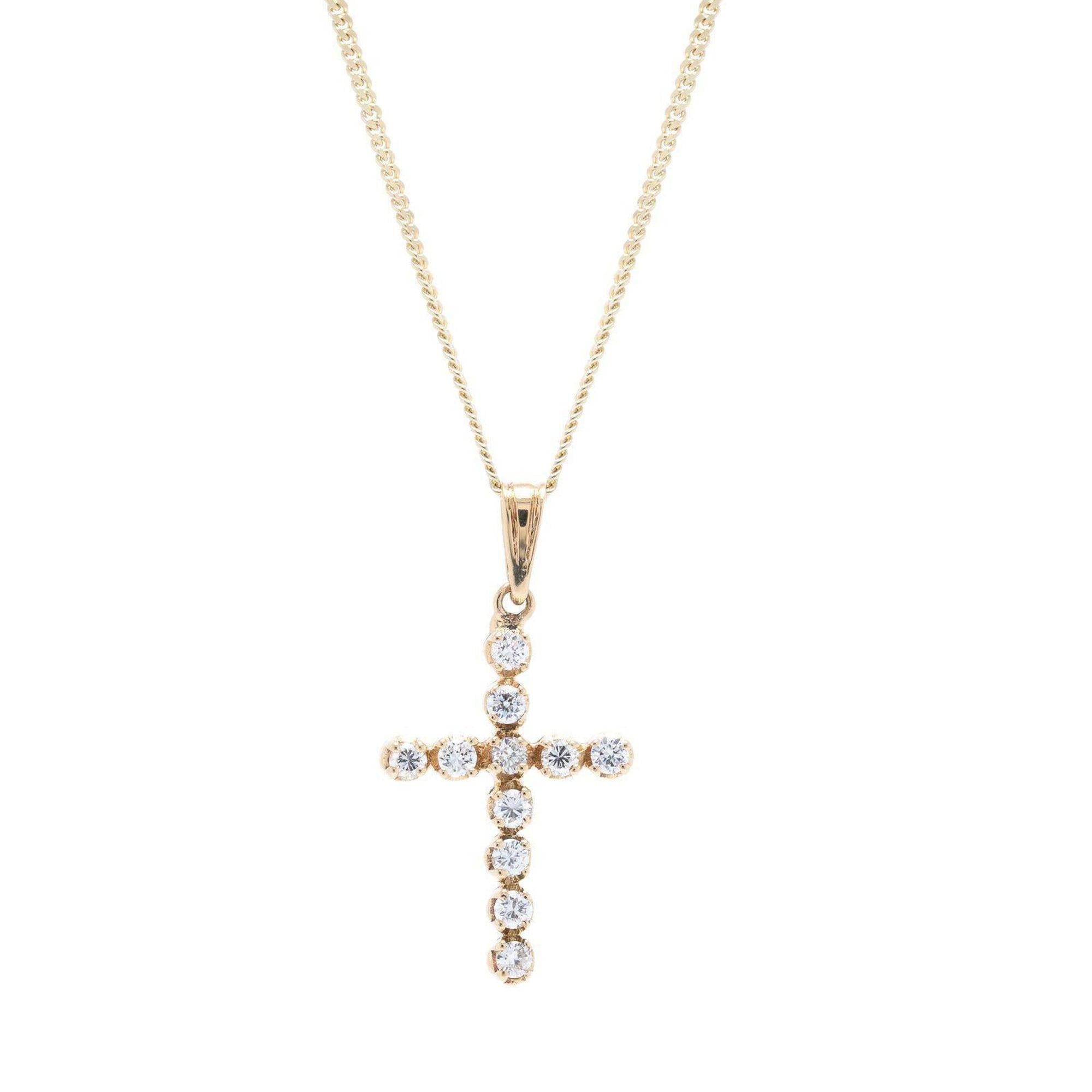 Diamond Cross Pendant Necklace