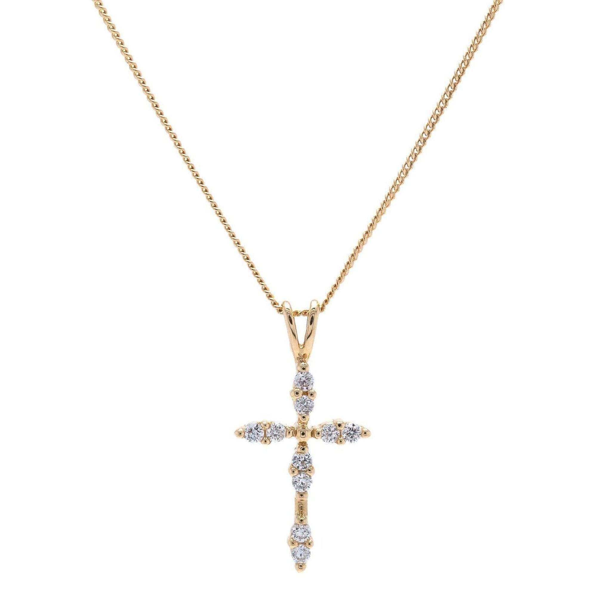 Diamond Cross Pendant Necklace