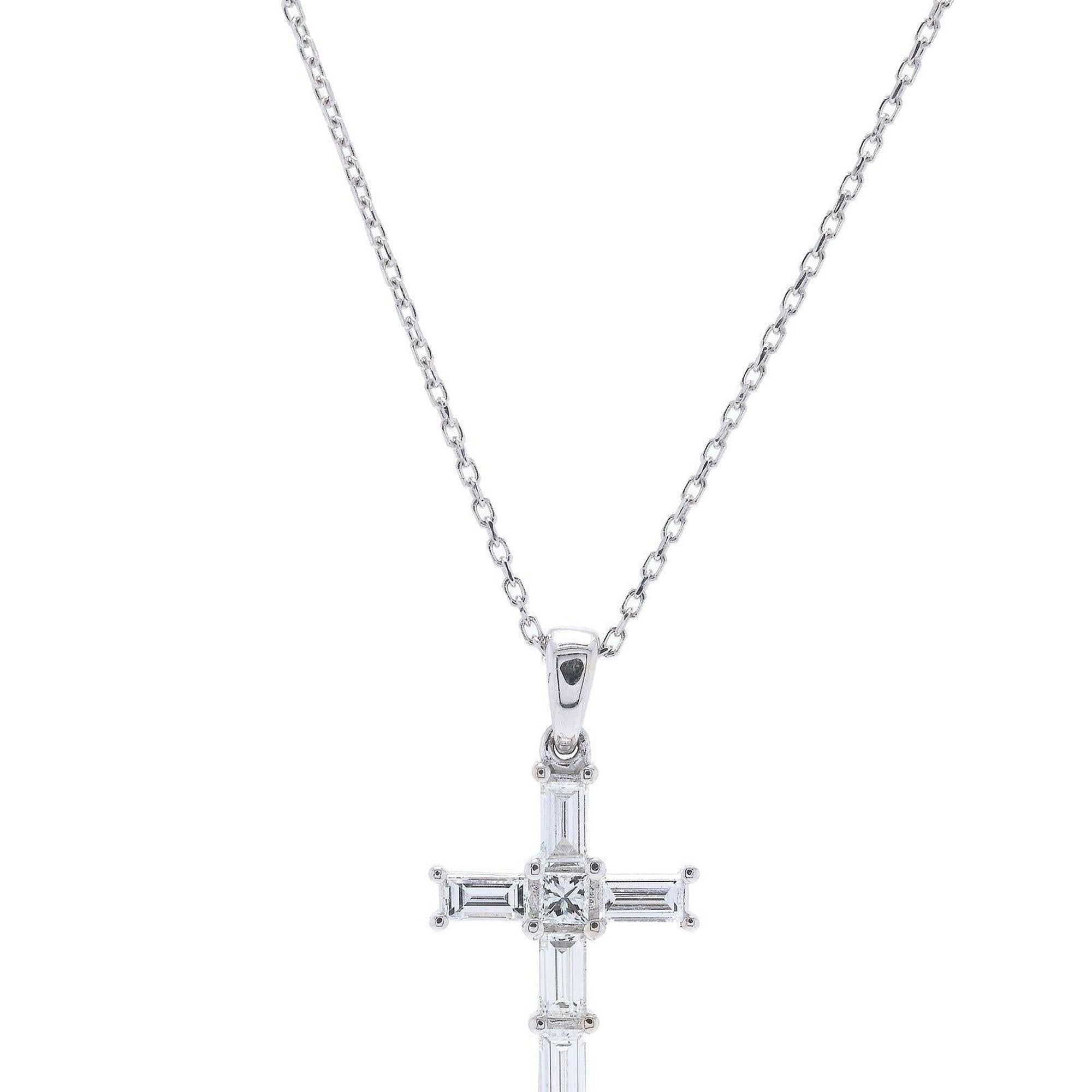 Diamond Cross Pendant Necklace