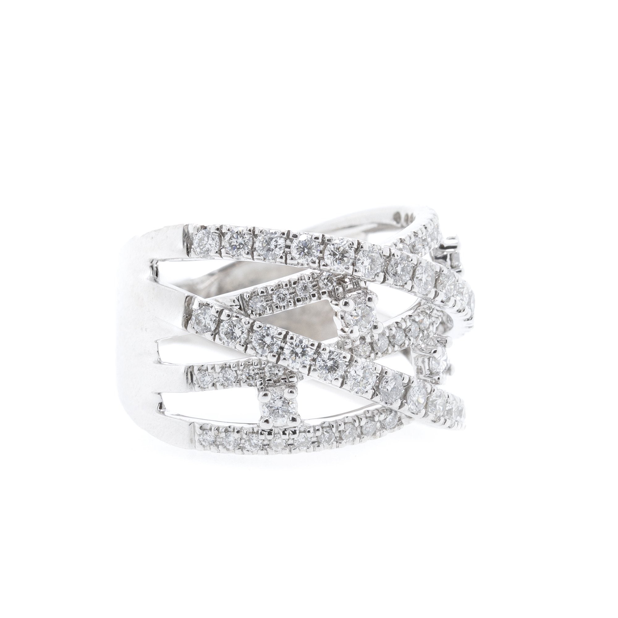 Diamond Crossover Ring
