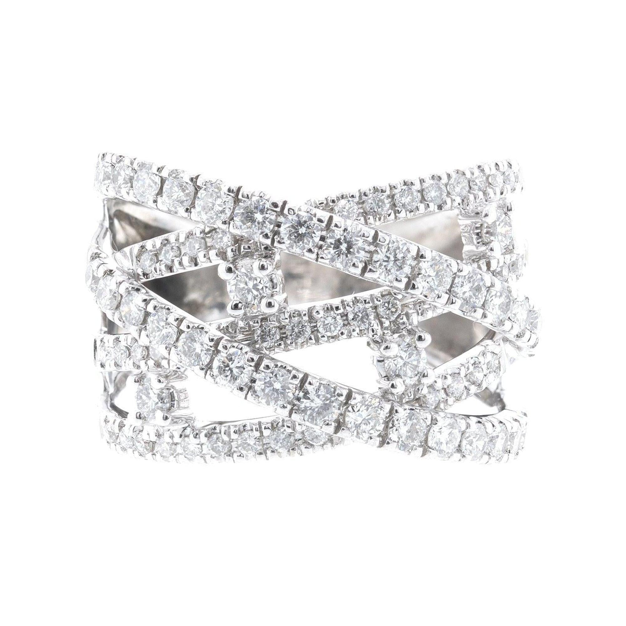 Diamond Crossover Ring