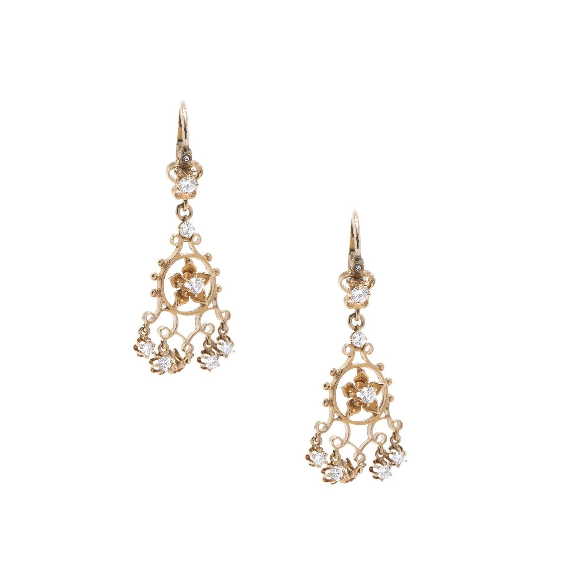 Diamond Drop Earrings