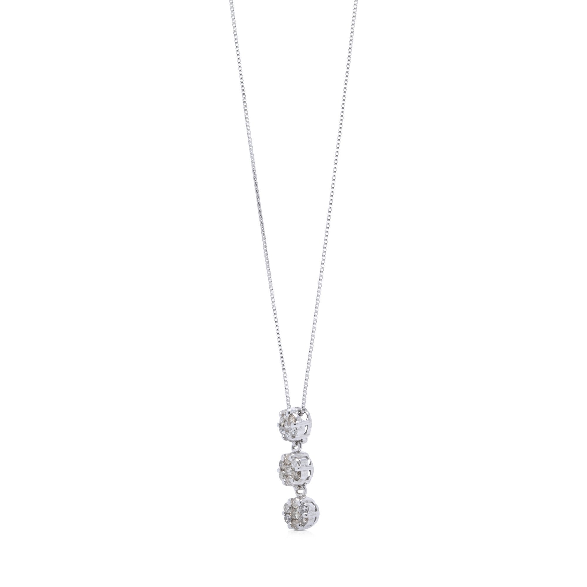 Diamond Drop Pendant Necklace