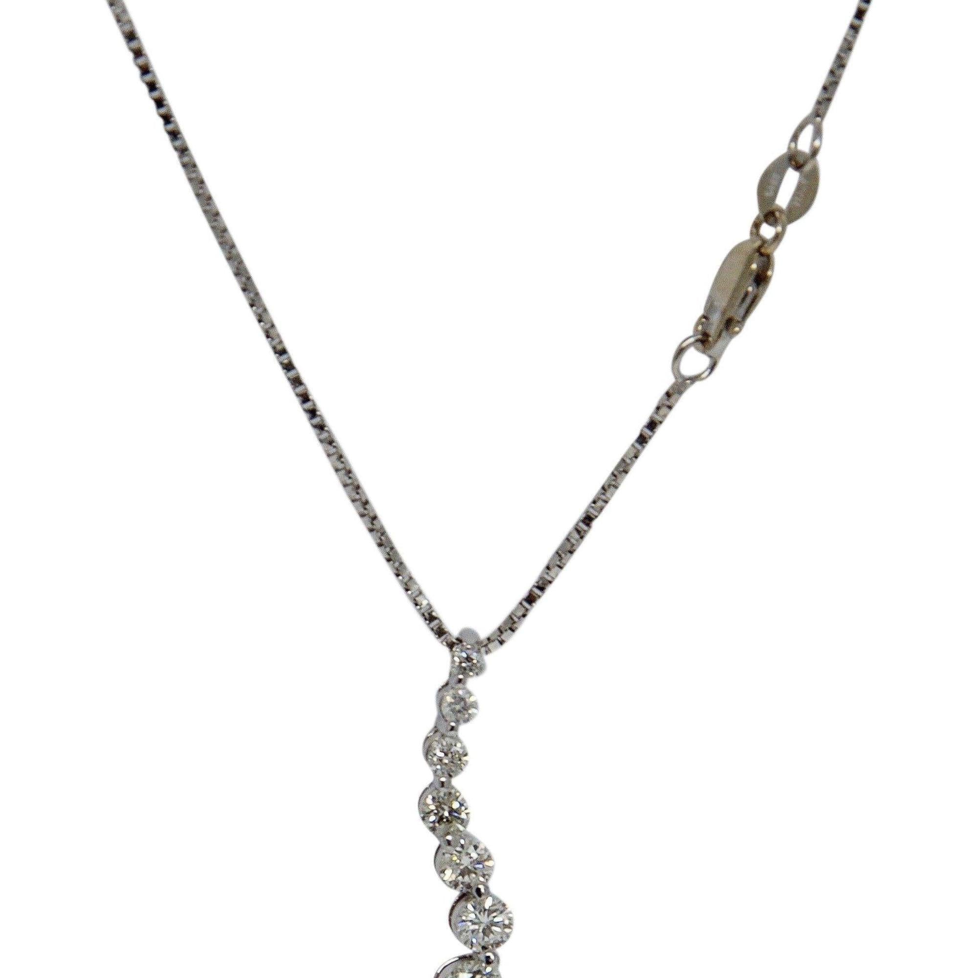 Diamond Drop Pendant Necklace