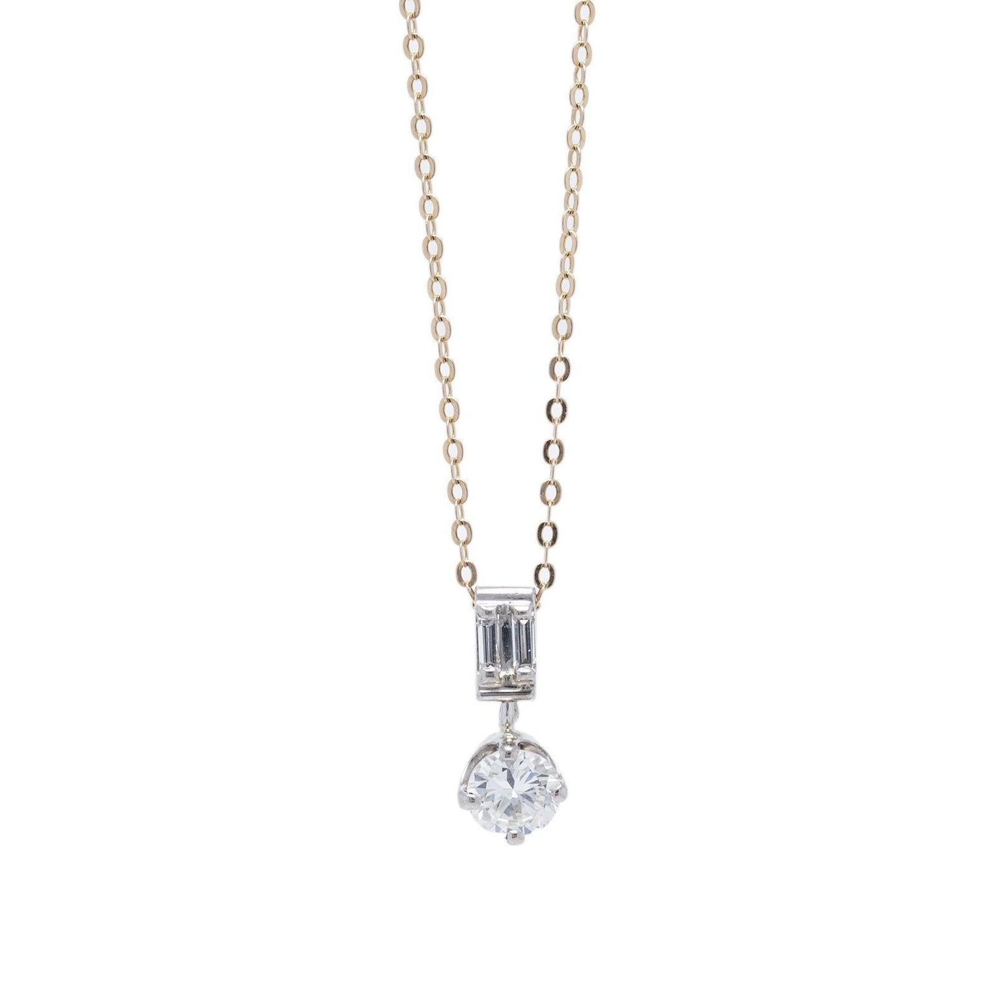 Diamond Drop Pendant Necklace