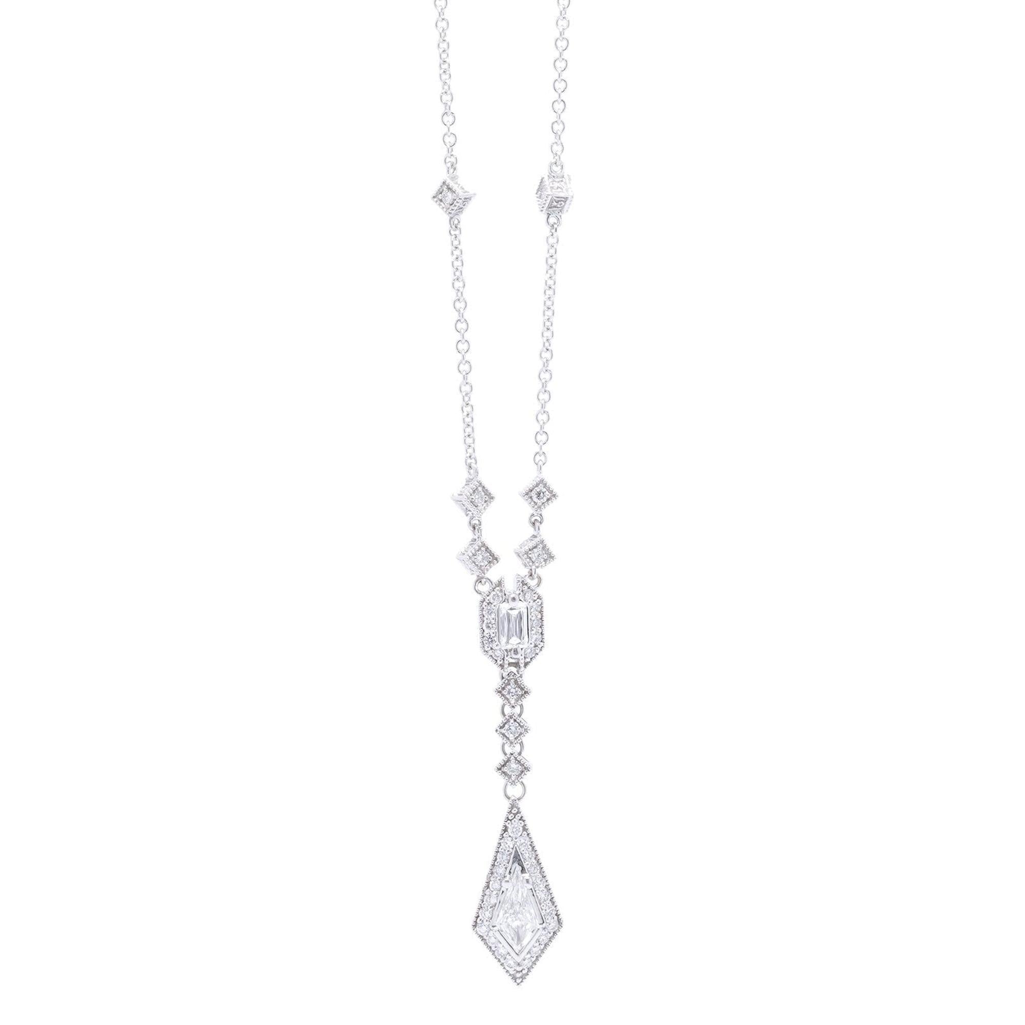 Diamond Drop Pendant Necklace