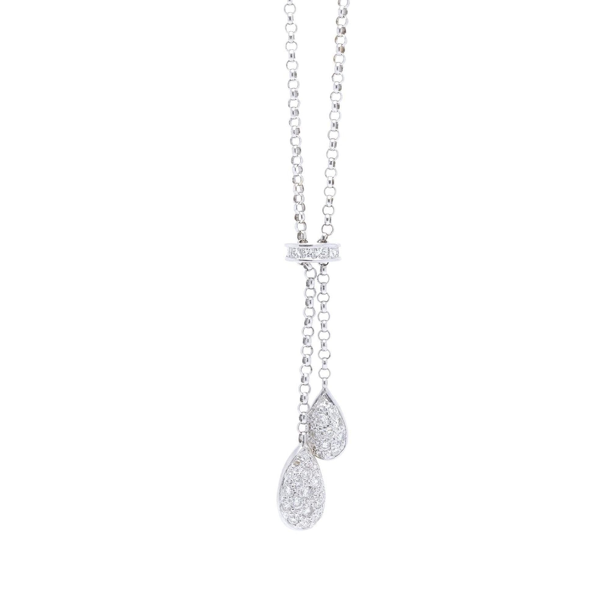 Diamond Drop Pendant Necklace