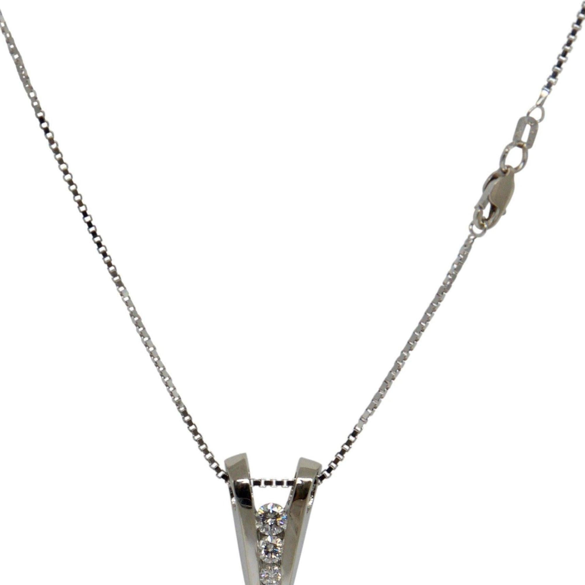 Diamond Drop Pendant Necklace