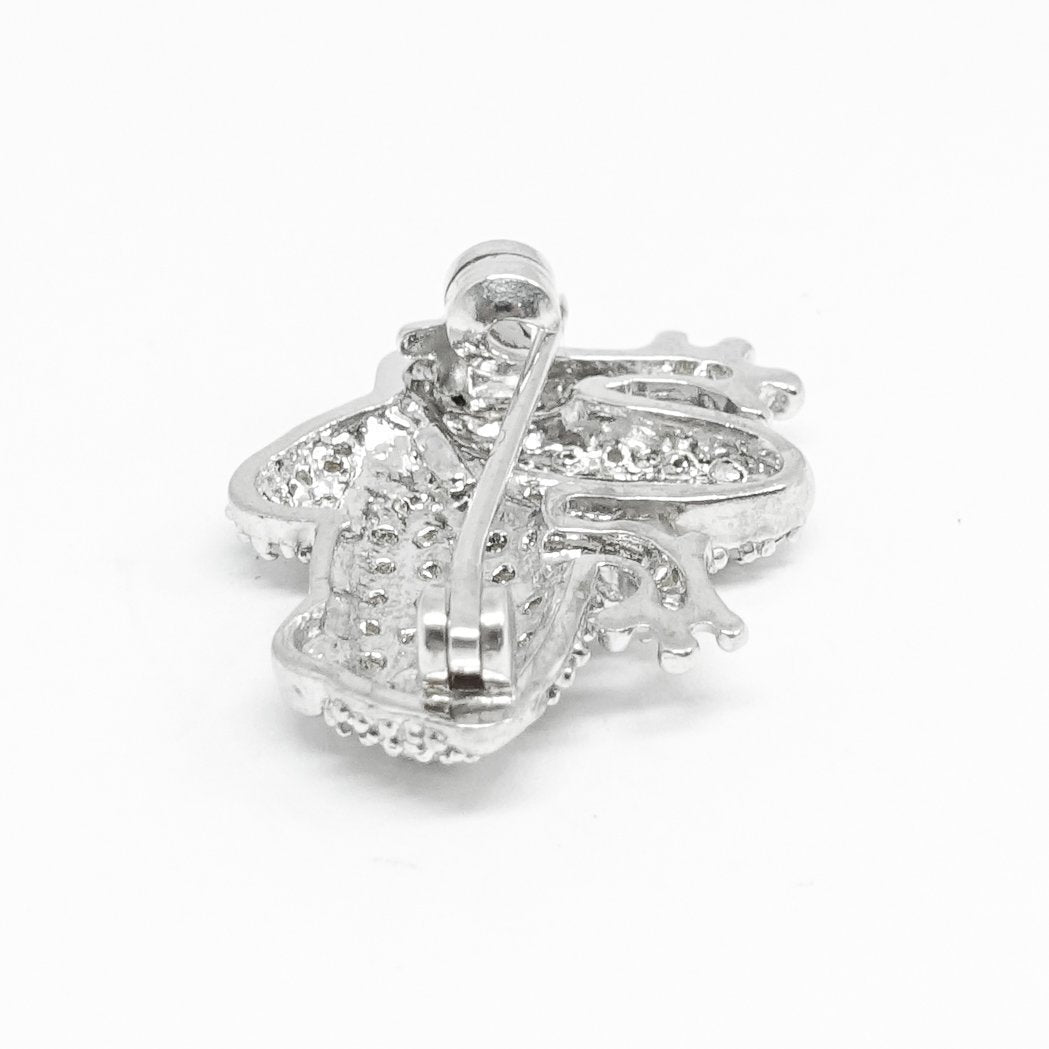 Diamond Frog Brooch