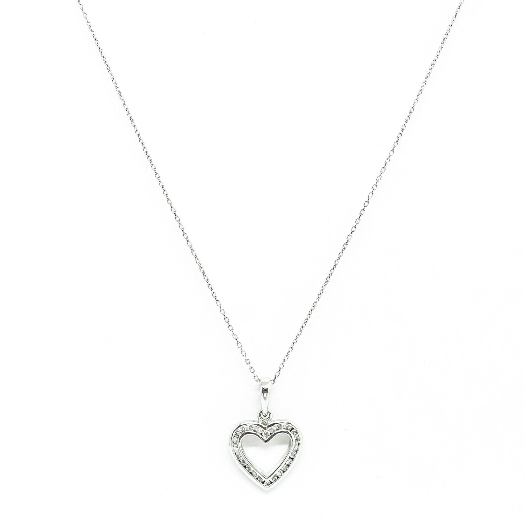 Diamond Heart Pendant Necklace