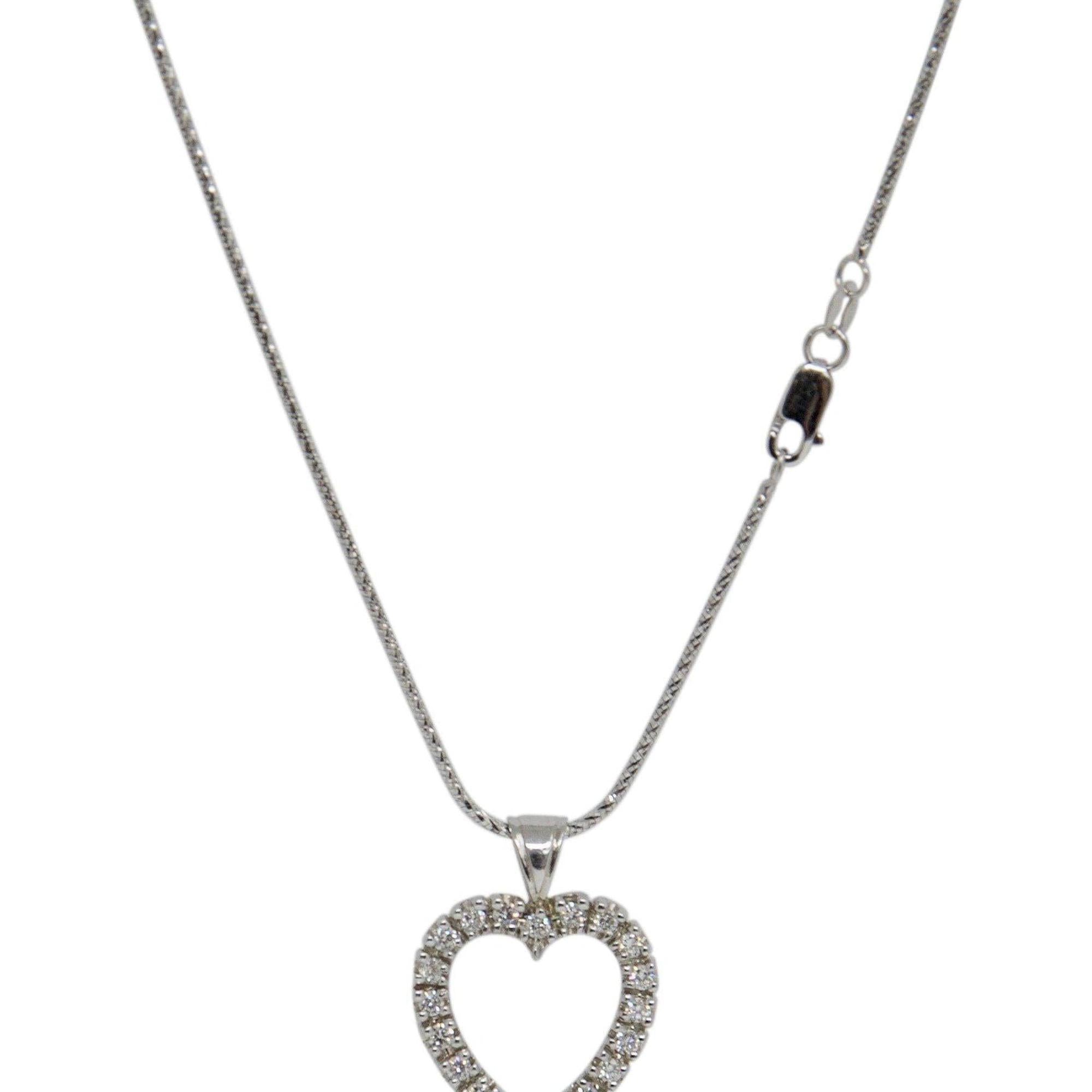 Diamond Heart Pendant Necklace
