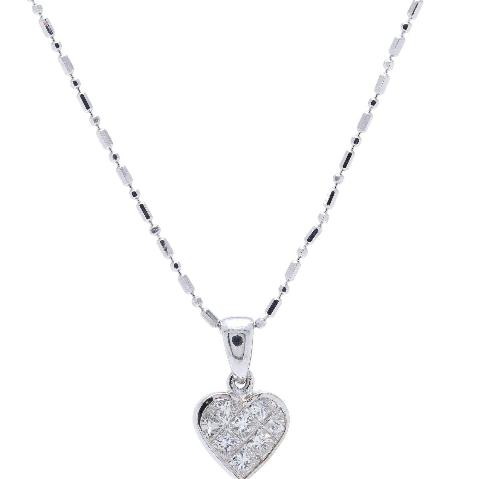 Diamond Heart Pendant Necklace
