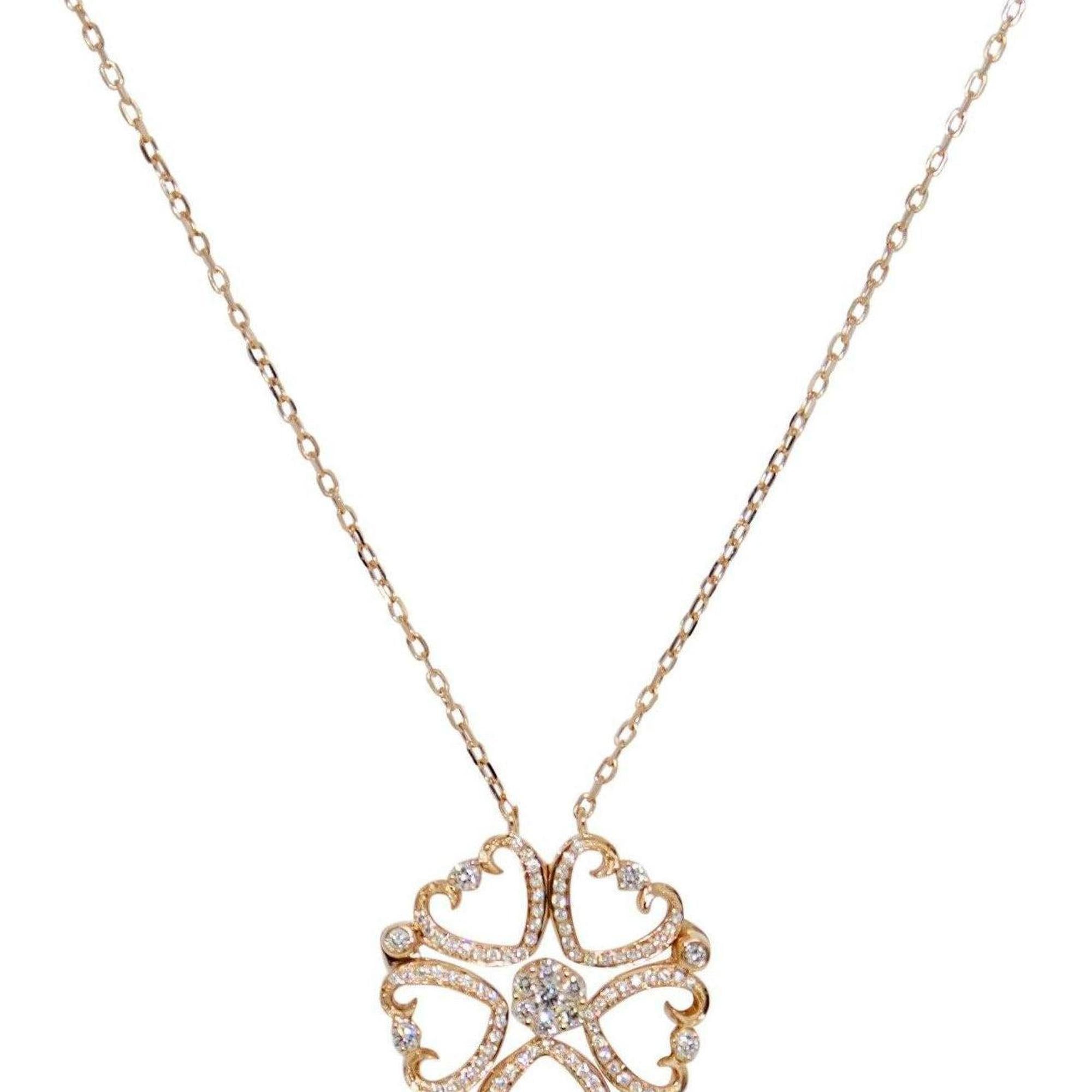 Diamond Hearts Pendant Necklace