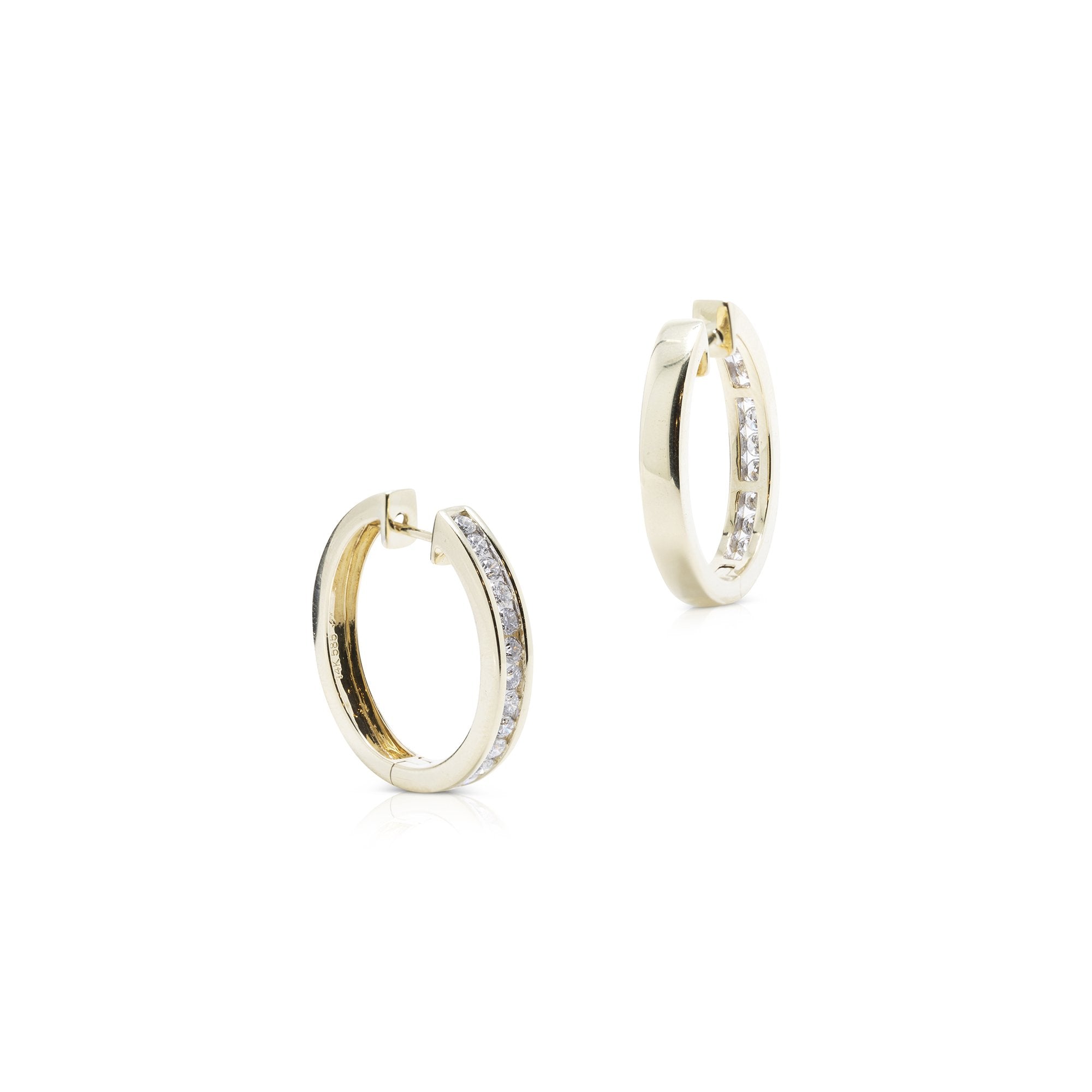 Diamond Hoop Earrings