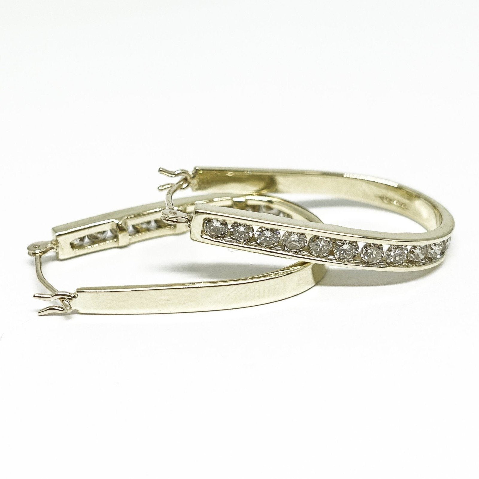 Diamond Hoop Earrings