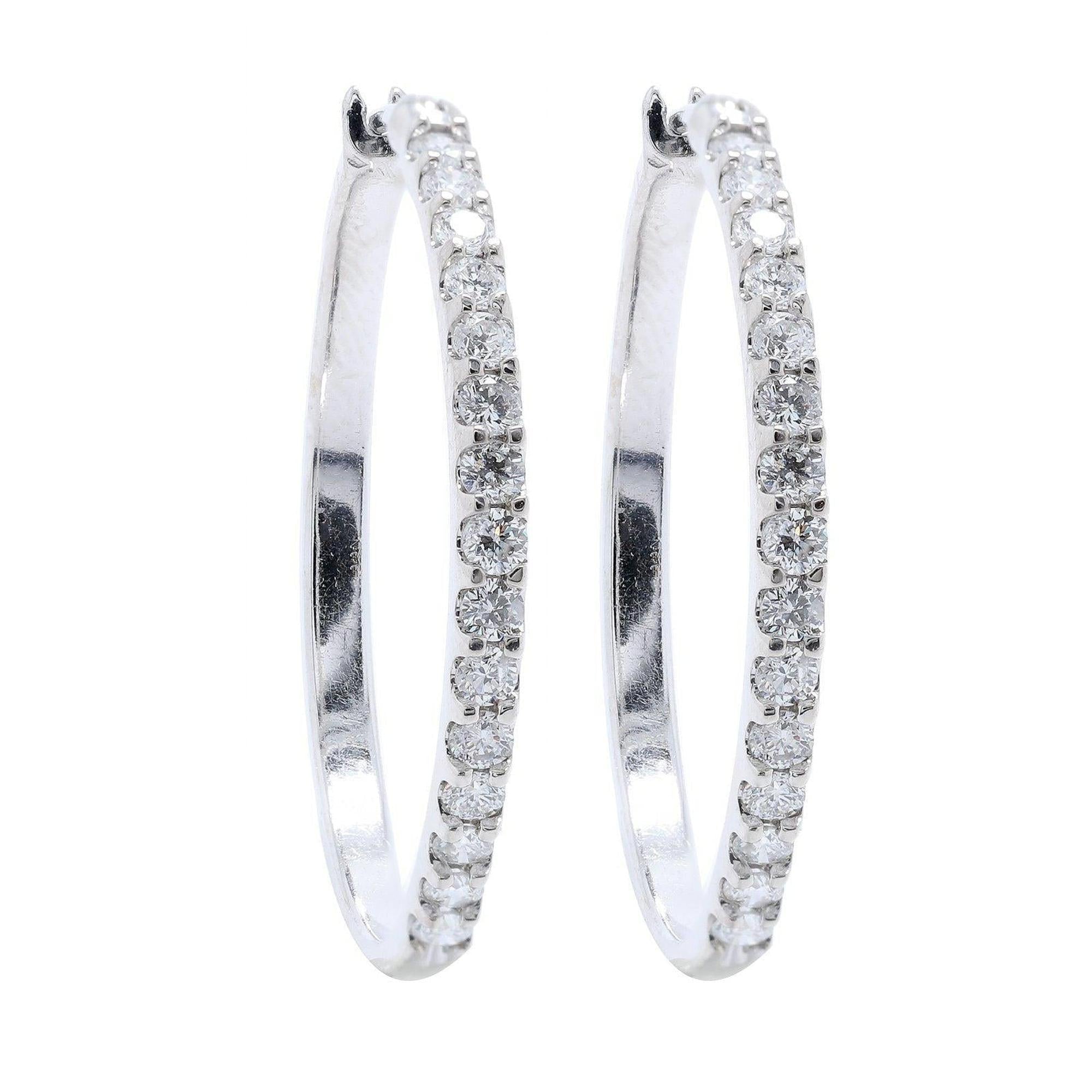 Diamond Hoop Earrings