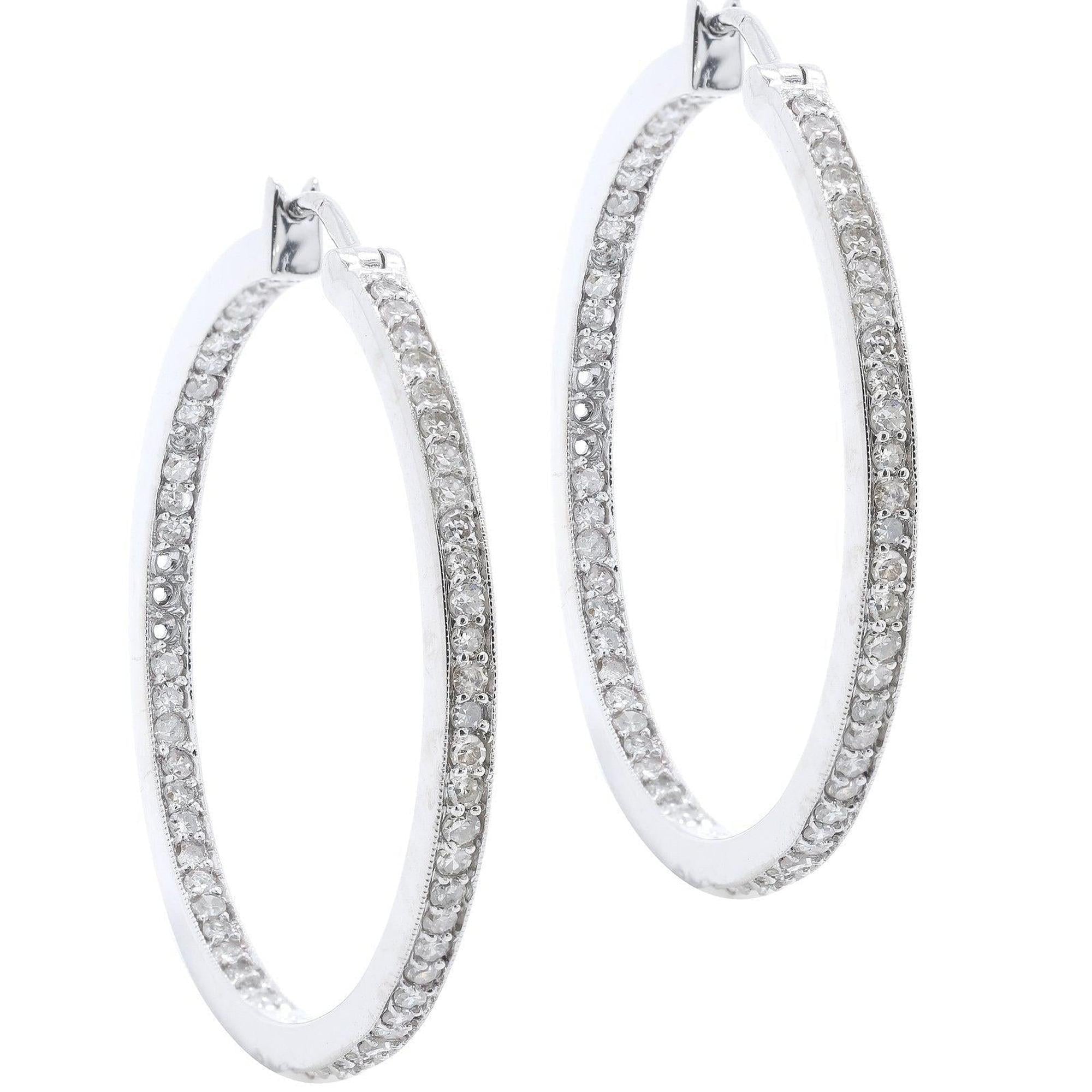 Diamond Hoop Earrings