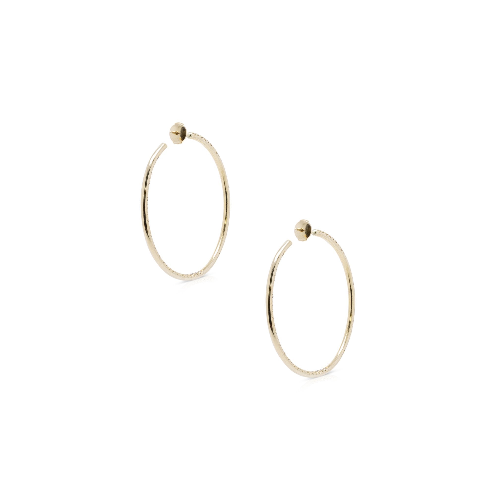 Diamond Inside-Out Hoop Earrings