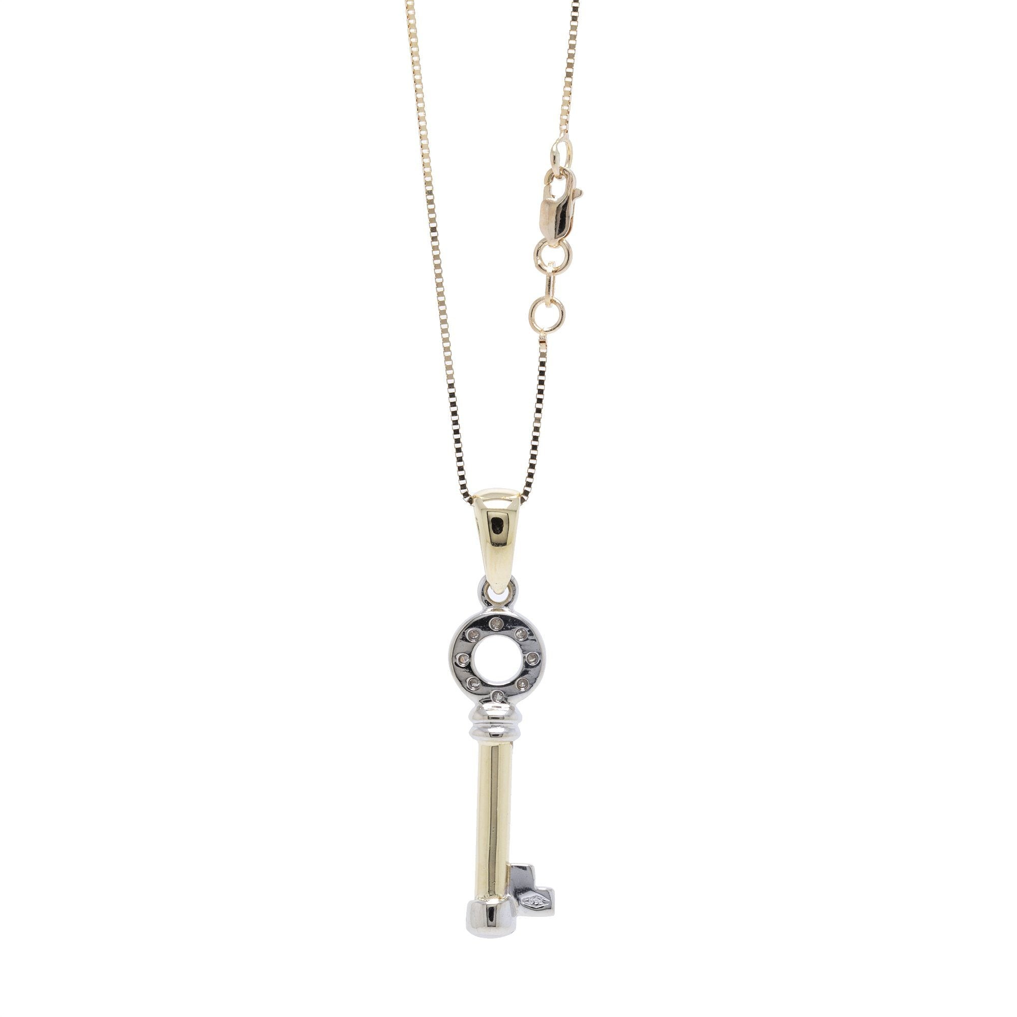 Diamond Key Pendant Necklace